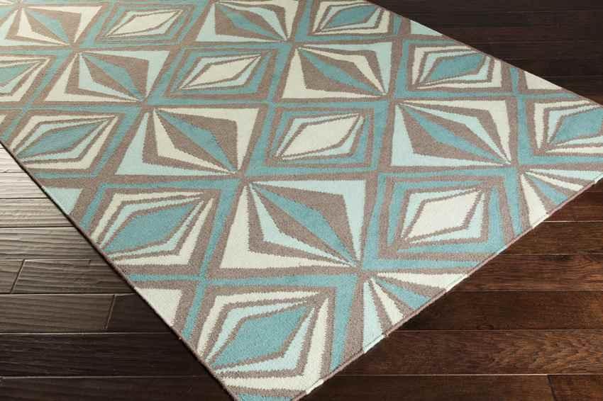 Albion Modern Charcoal Gray & Teal Area Rug