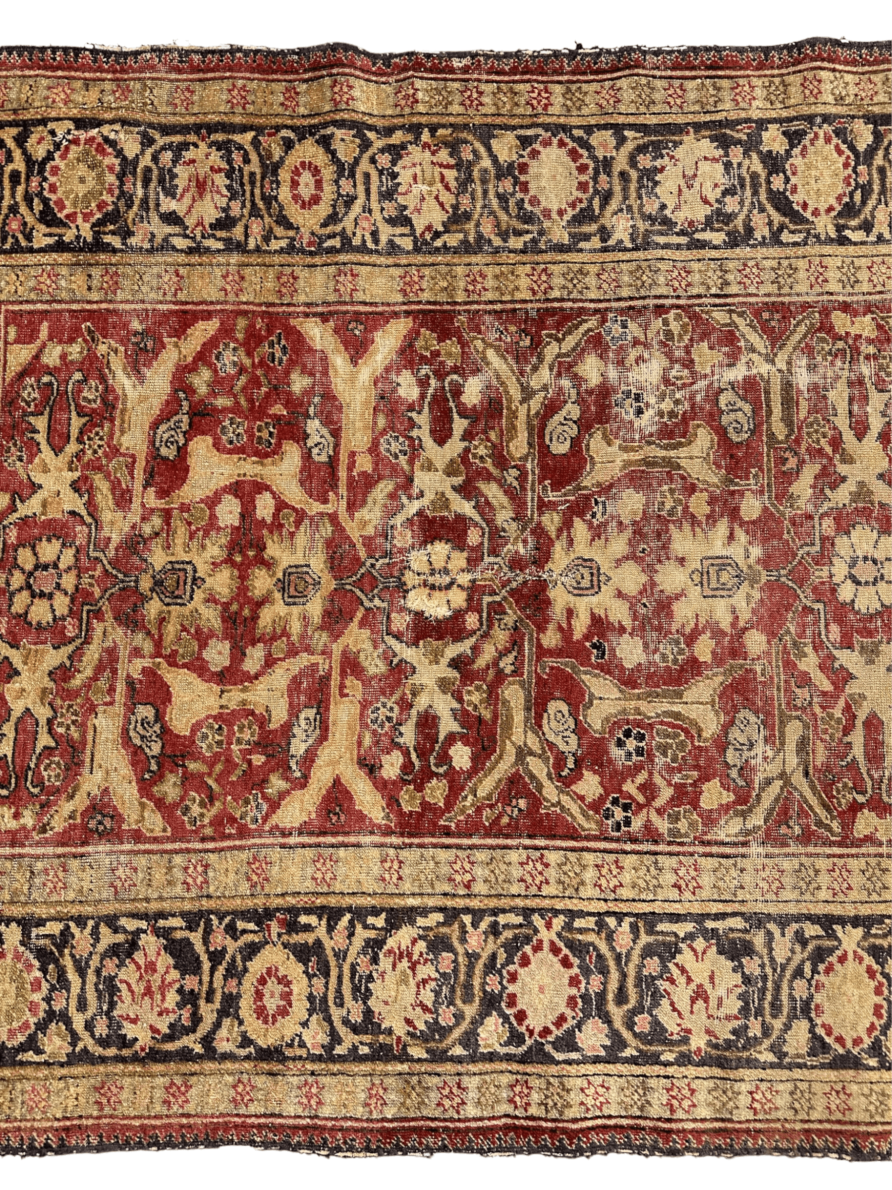 Circa 1900 Antique Persian Mahal Rug 4’5” x 6’4”
