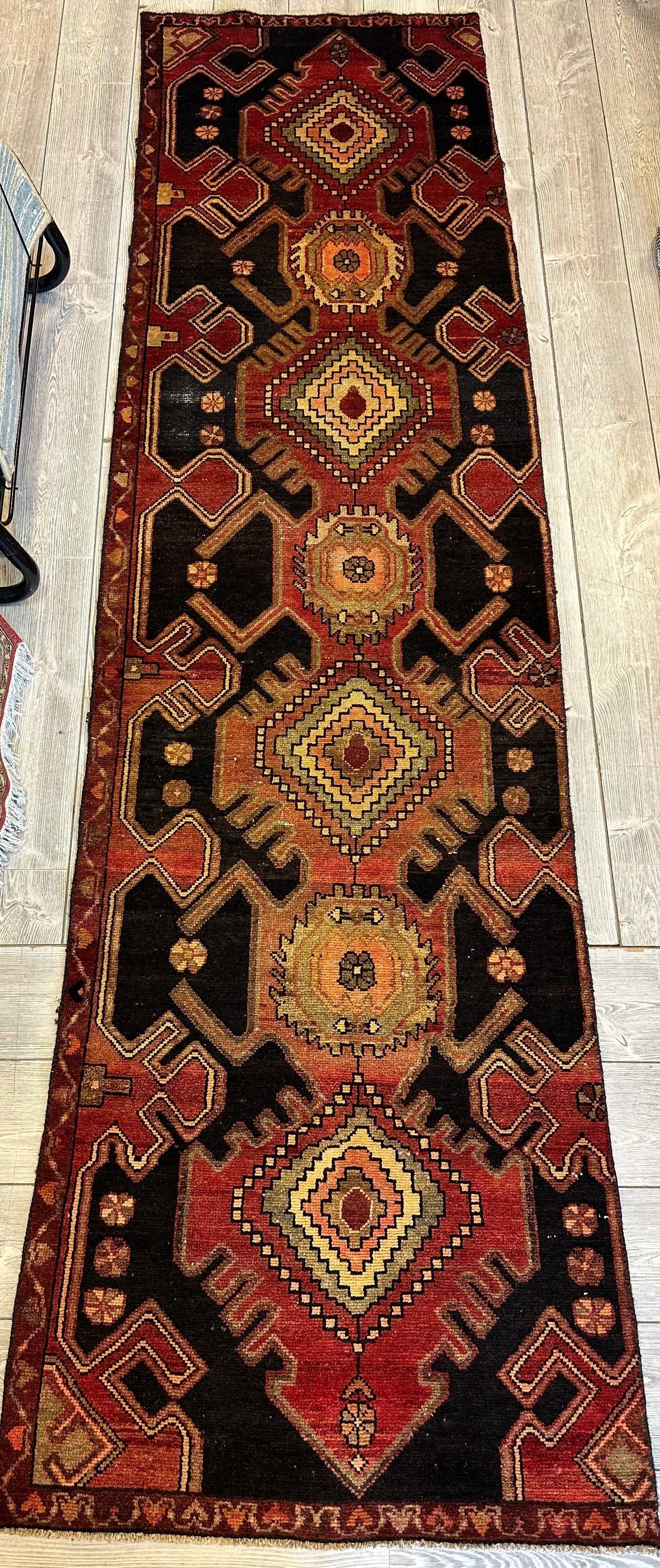Hand-knotted Persian Tribal Runner Rug 2’6”x9’10”