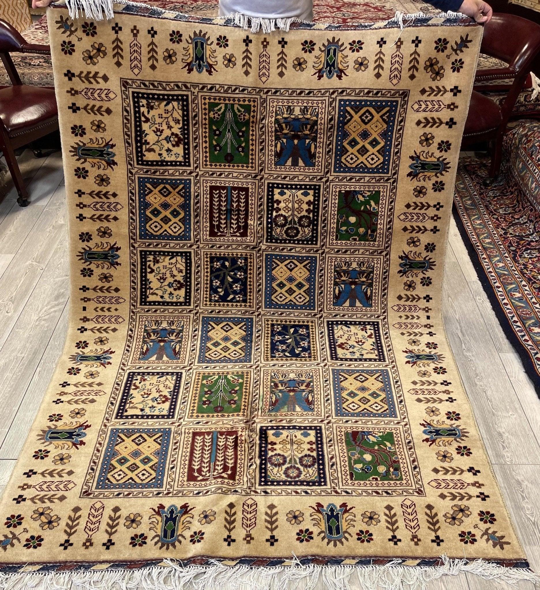 5x7 Hand-knotted Wool Rug I Afghani Bakhtiari