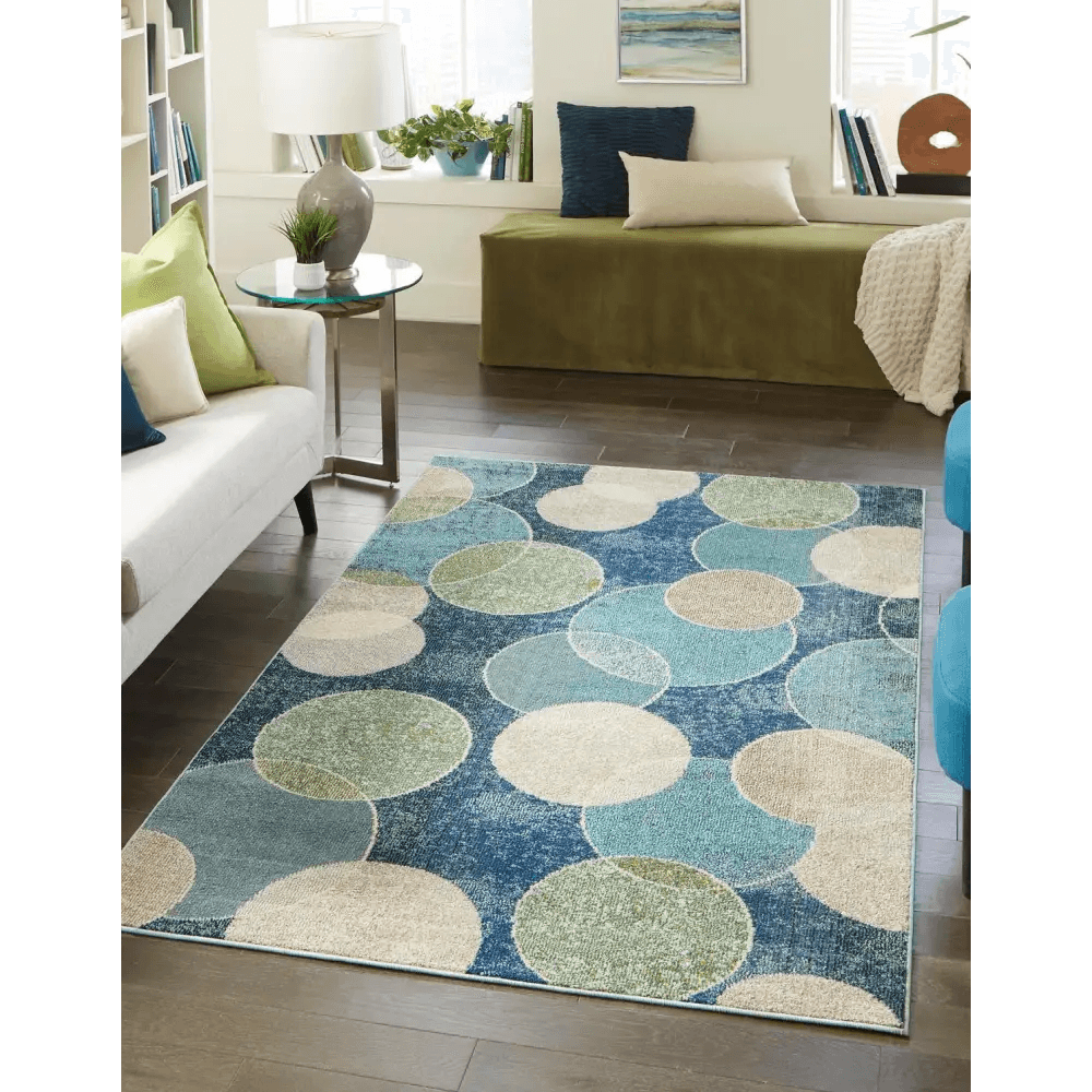 Modern designed seaside chromatic rug
