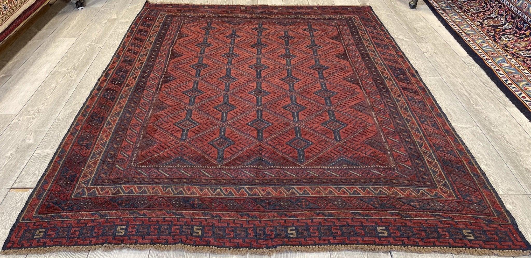 Beautiful Afghani Kilim Rug 6'8''x5'5'' - Kapisa Rugs