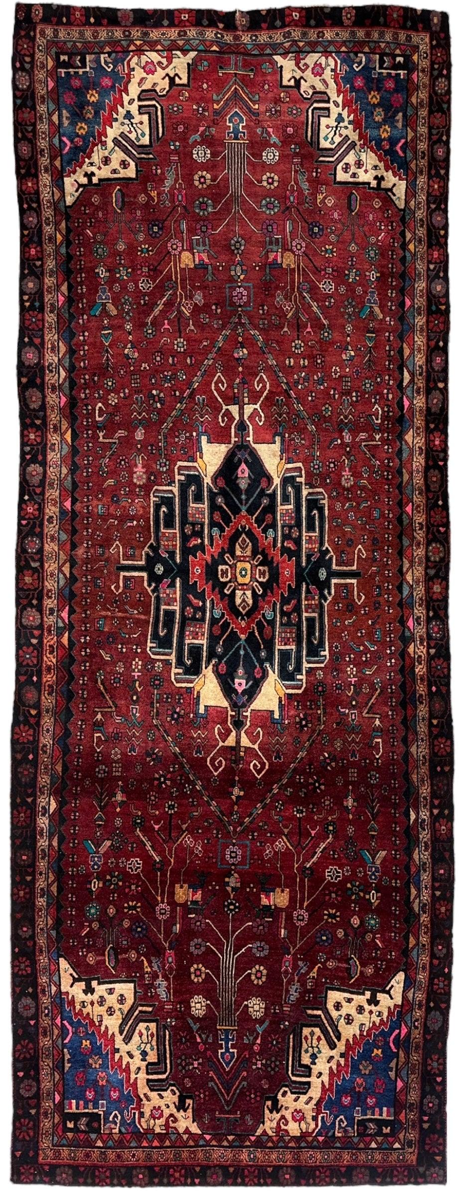 4'2” x 11’4” Hand Knotted Farahan Persian Wool Runner Rug