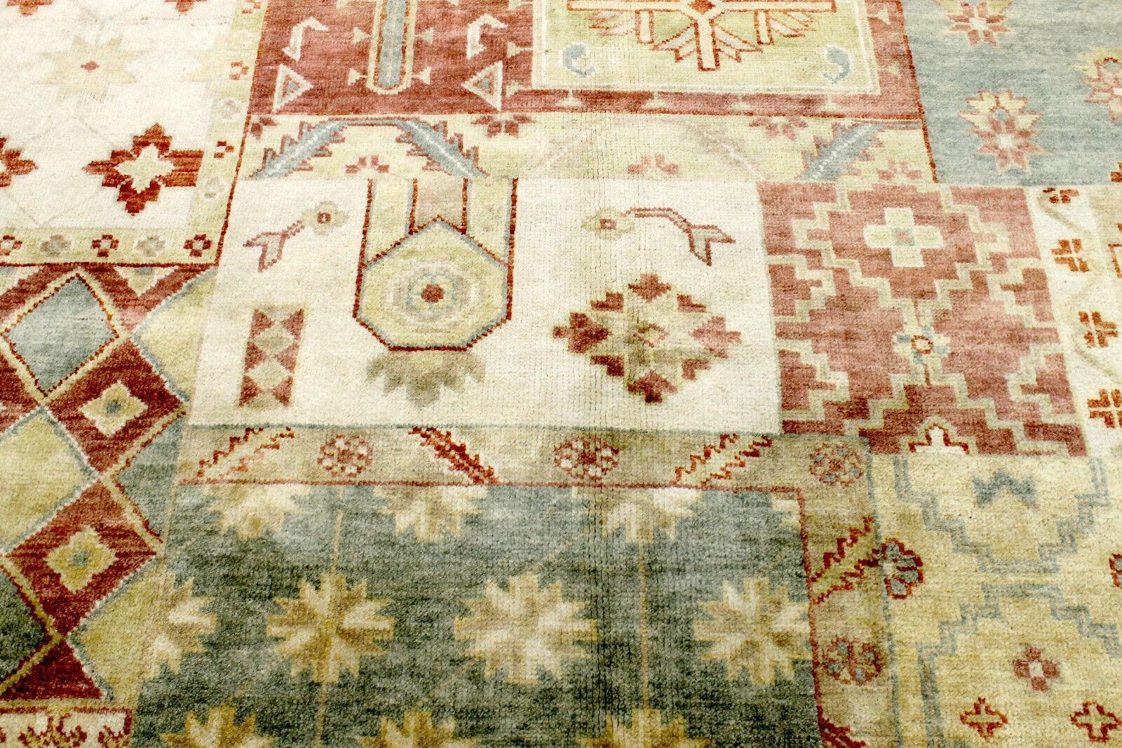 New Elegant Contemporary Muted Indo-Turkish Rug 9x6 Ft