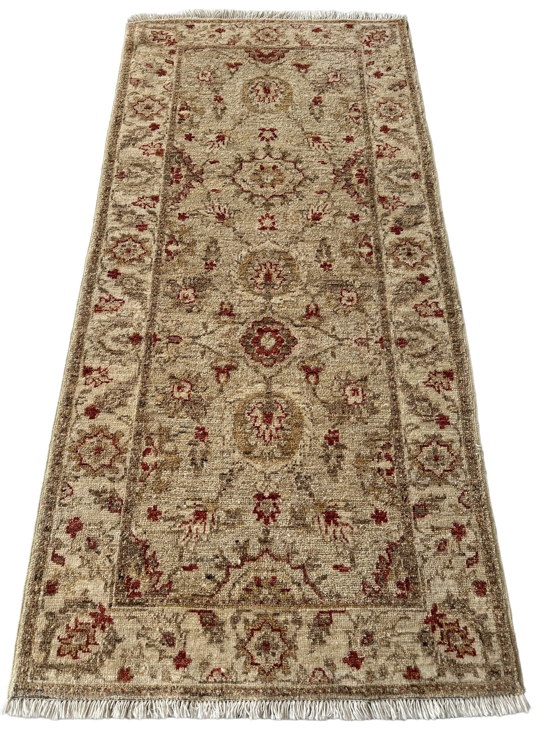 Hand-knotted Wool Small Runner Rug 2’6” x 5’4”