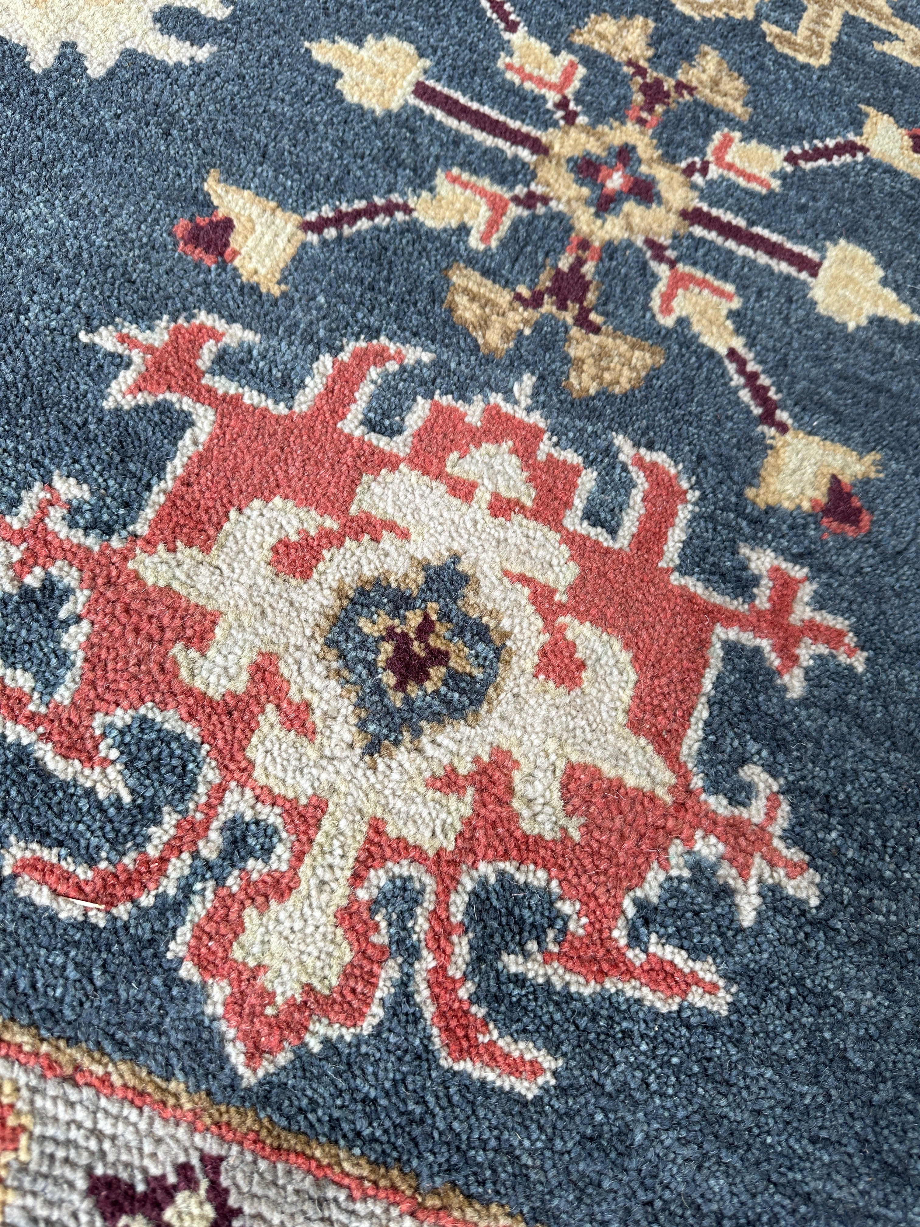 Hand Knotted Oushak Traditional Wool Rug, Living Room Rug 8 x 10