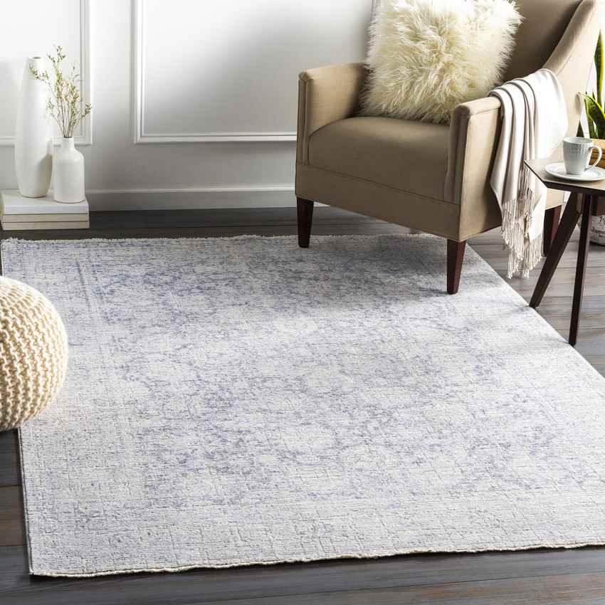 Alting Traditional Bright Blue Area Rug