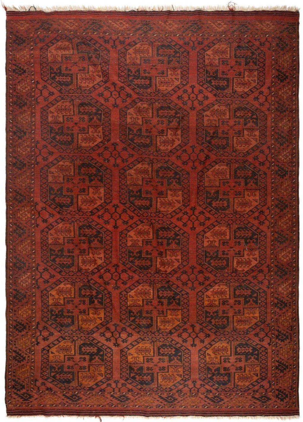 Antique Distressed Bokhara Oriental Area Rug 10'2'' x 7'3''