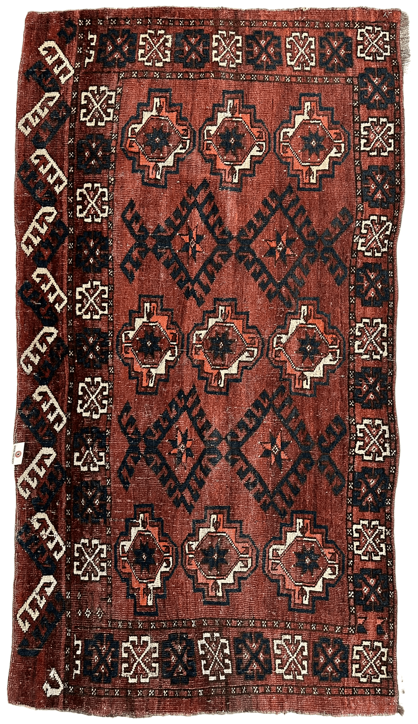 Antique Kizil Ayak Turkoman Chuval, Juval Rug 60"×34”
