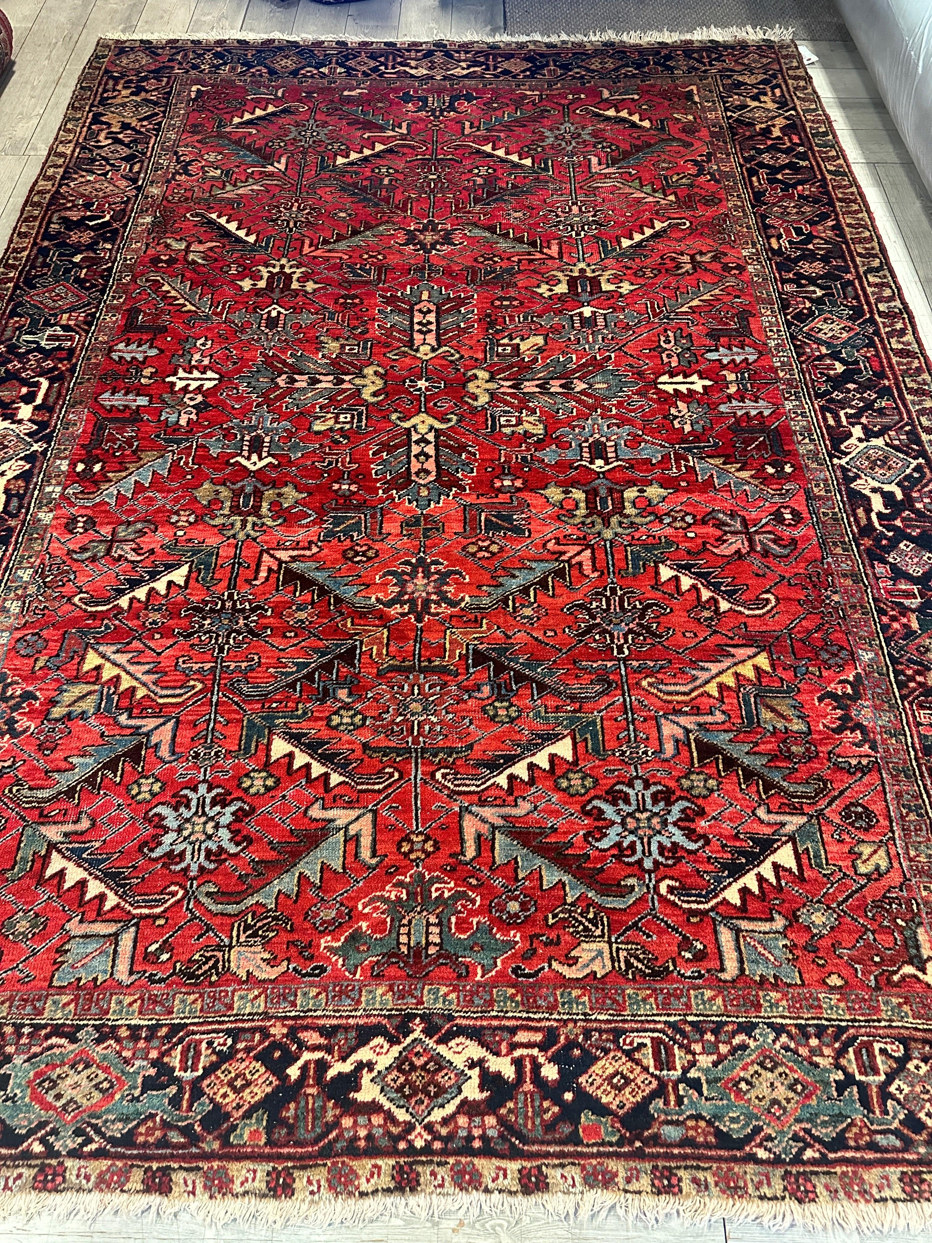 Antique Persian Allover Heriz Rug 7'7" x 10'5”