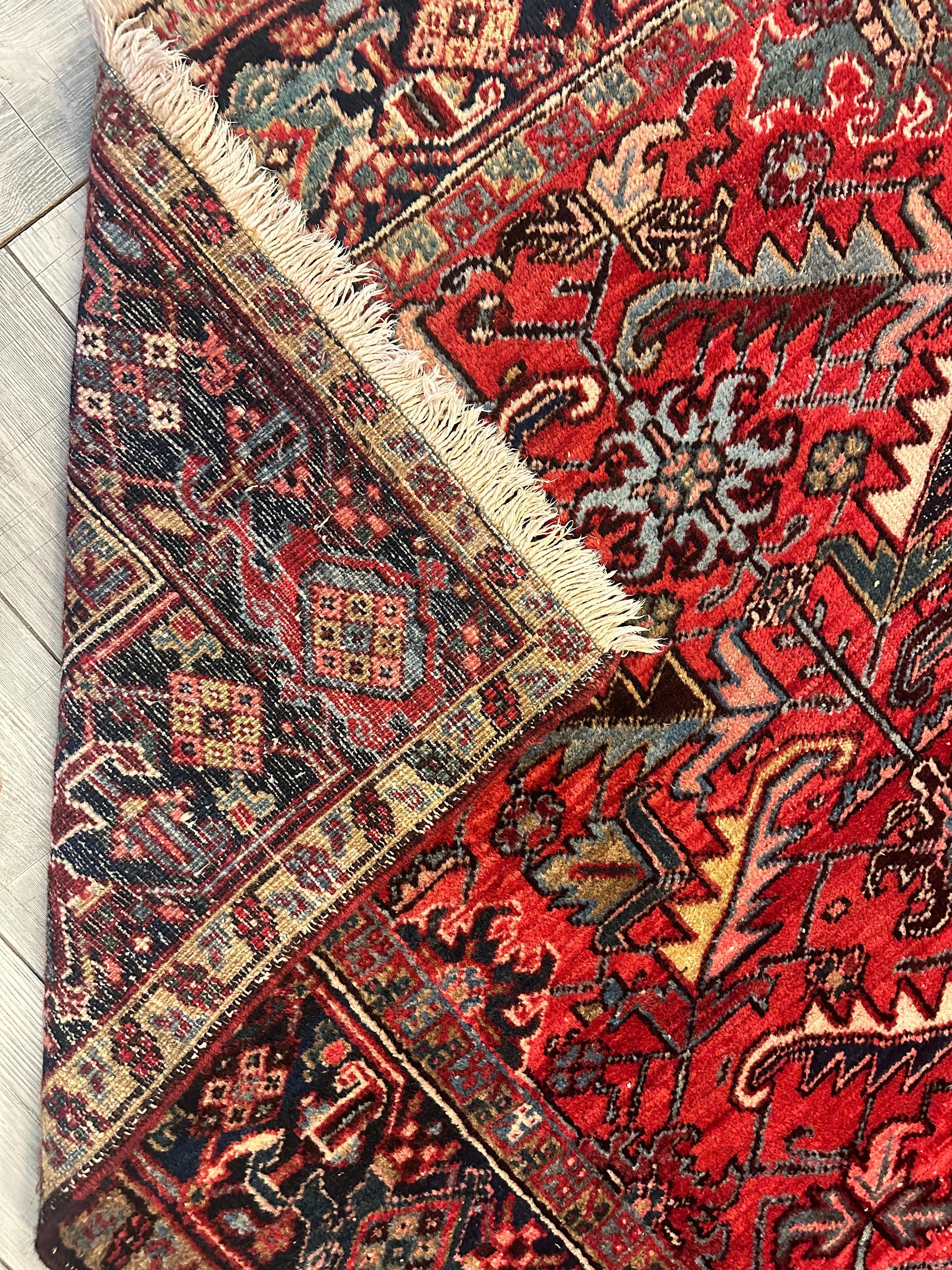 Antique Persian Allover Heriz Rug 7'7" x 10'5”