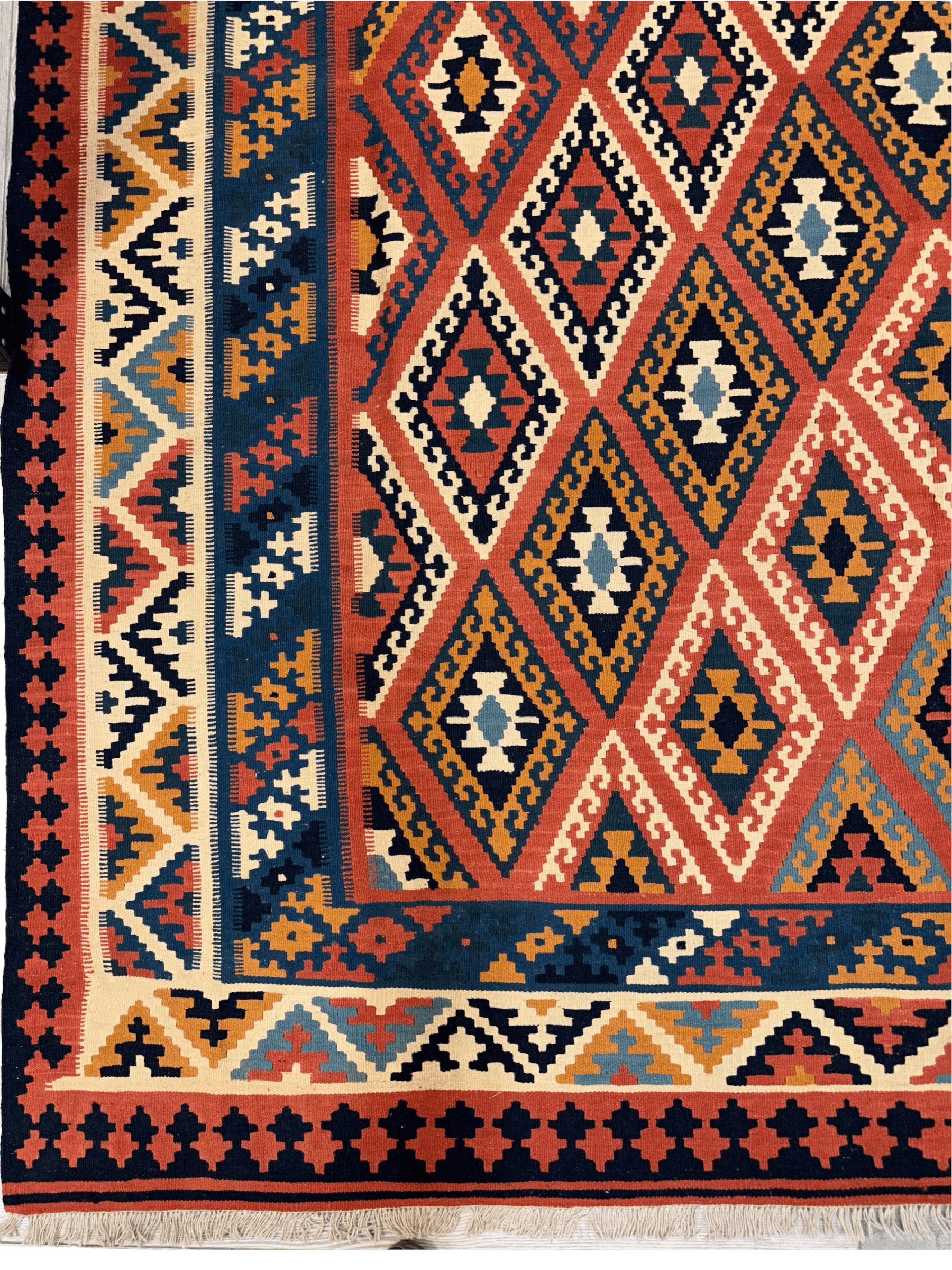 Antique Tribal Persian Qashqai Kilim Rug 8’6” x 10’6”