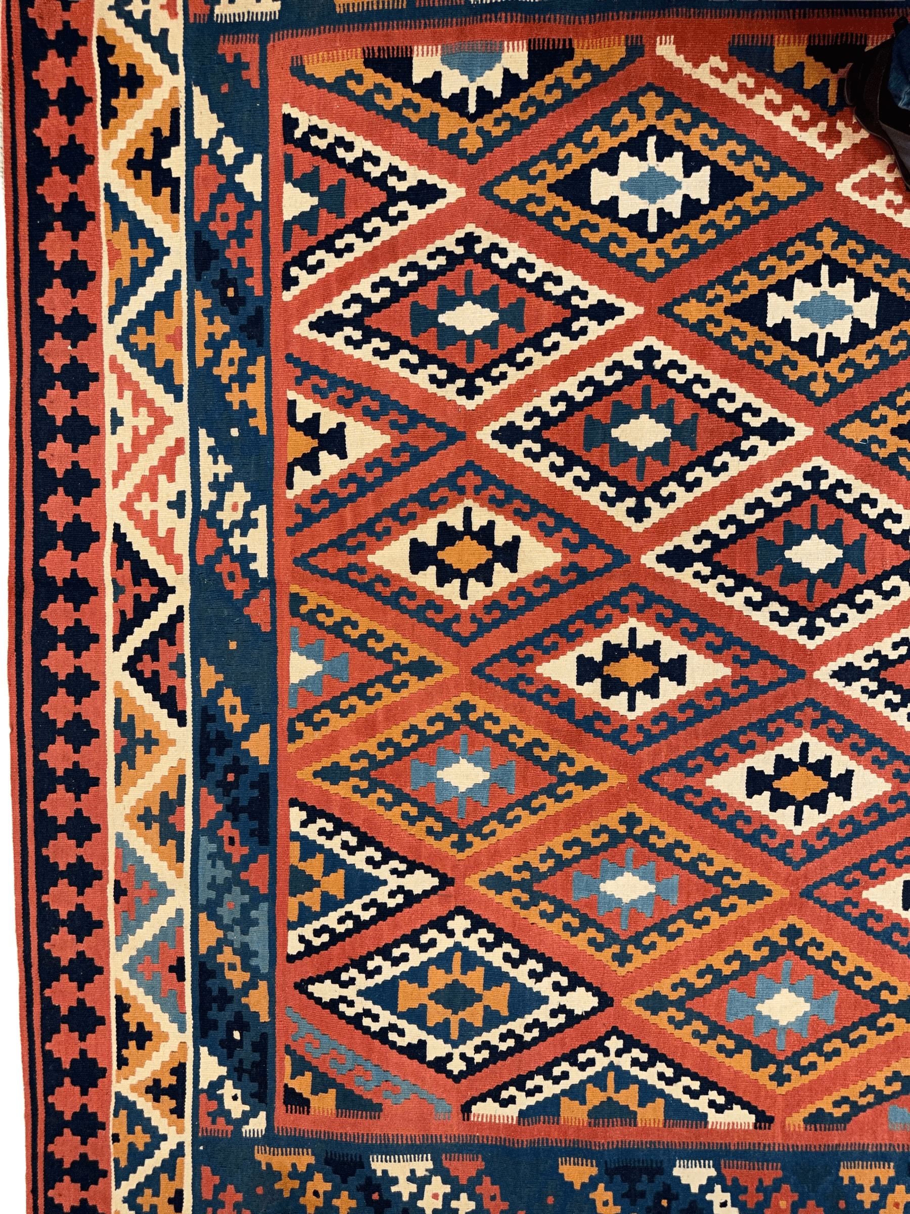 Antique Tribal Persian Qashqai Kilim Rug 8’6” x 10’6”