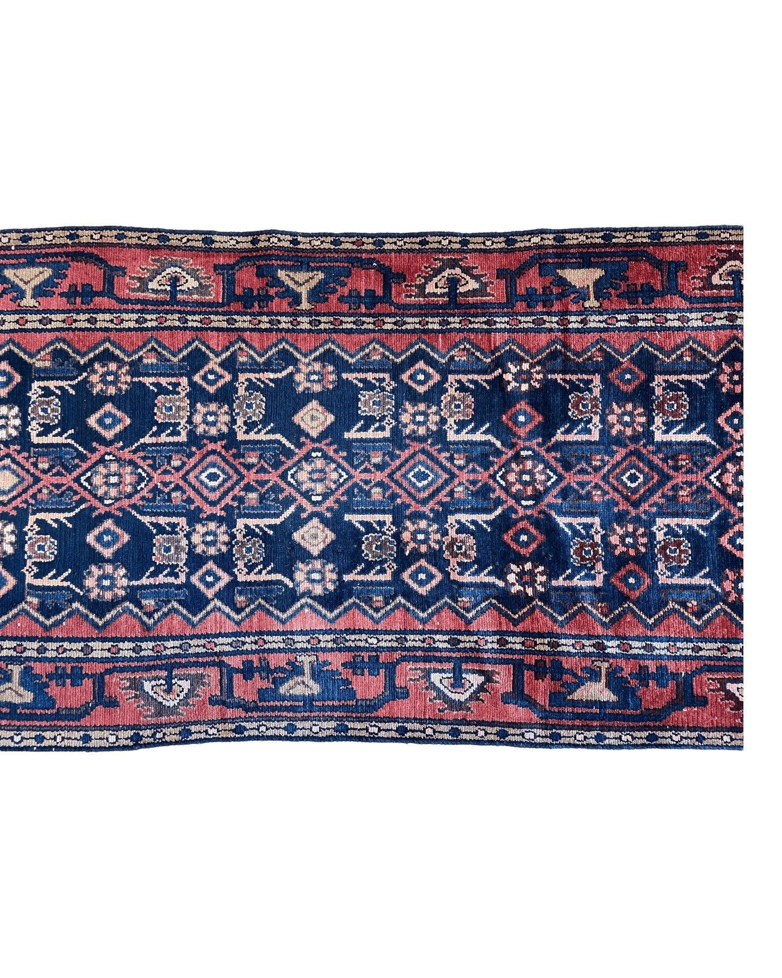 Antique Vegetable Dye Malayer Persian Runner Rug 3x10’4”