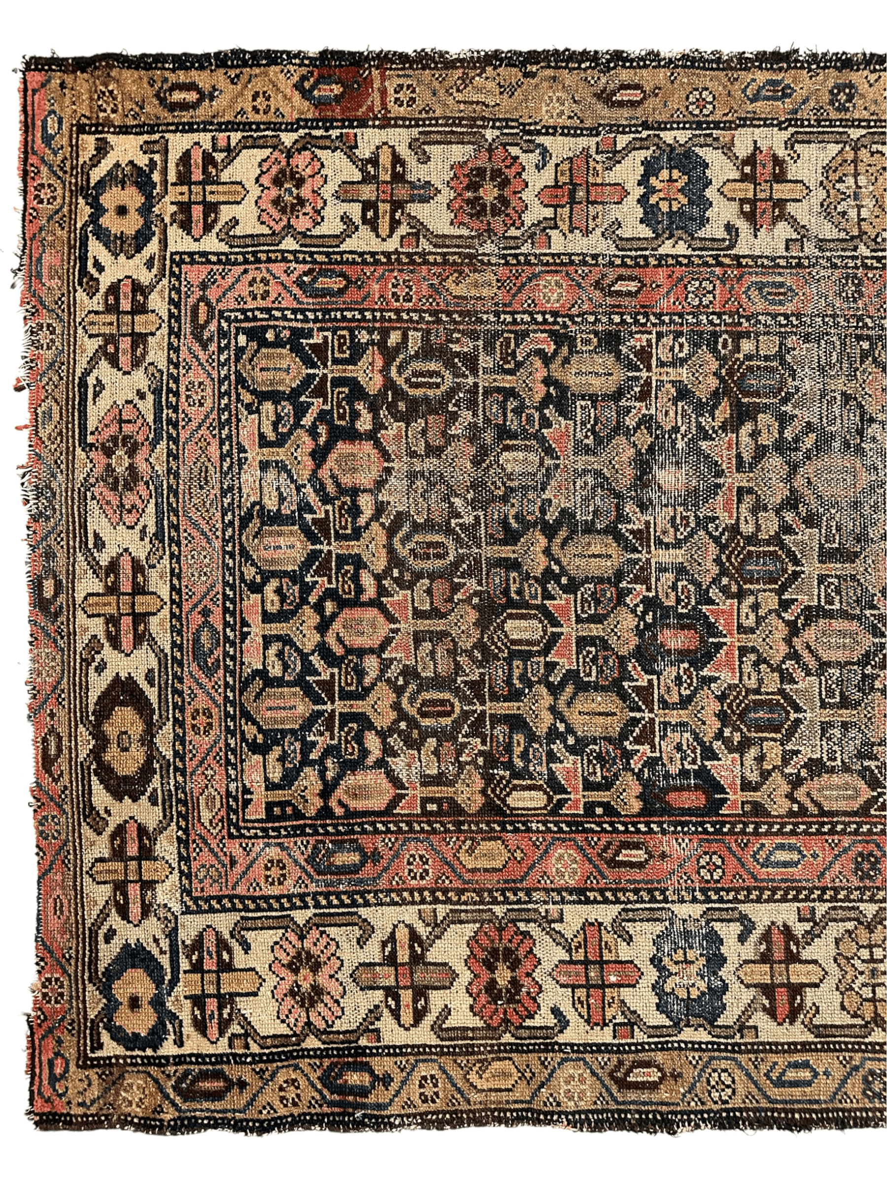 Antique Worn Late 19th Century Persian Rug 3’3” x 6’