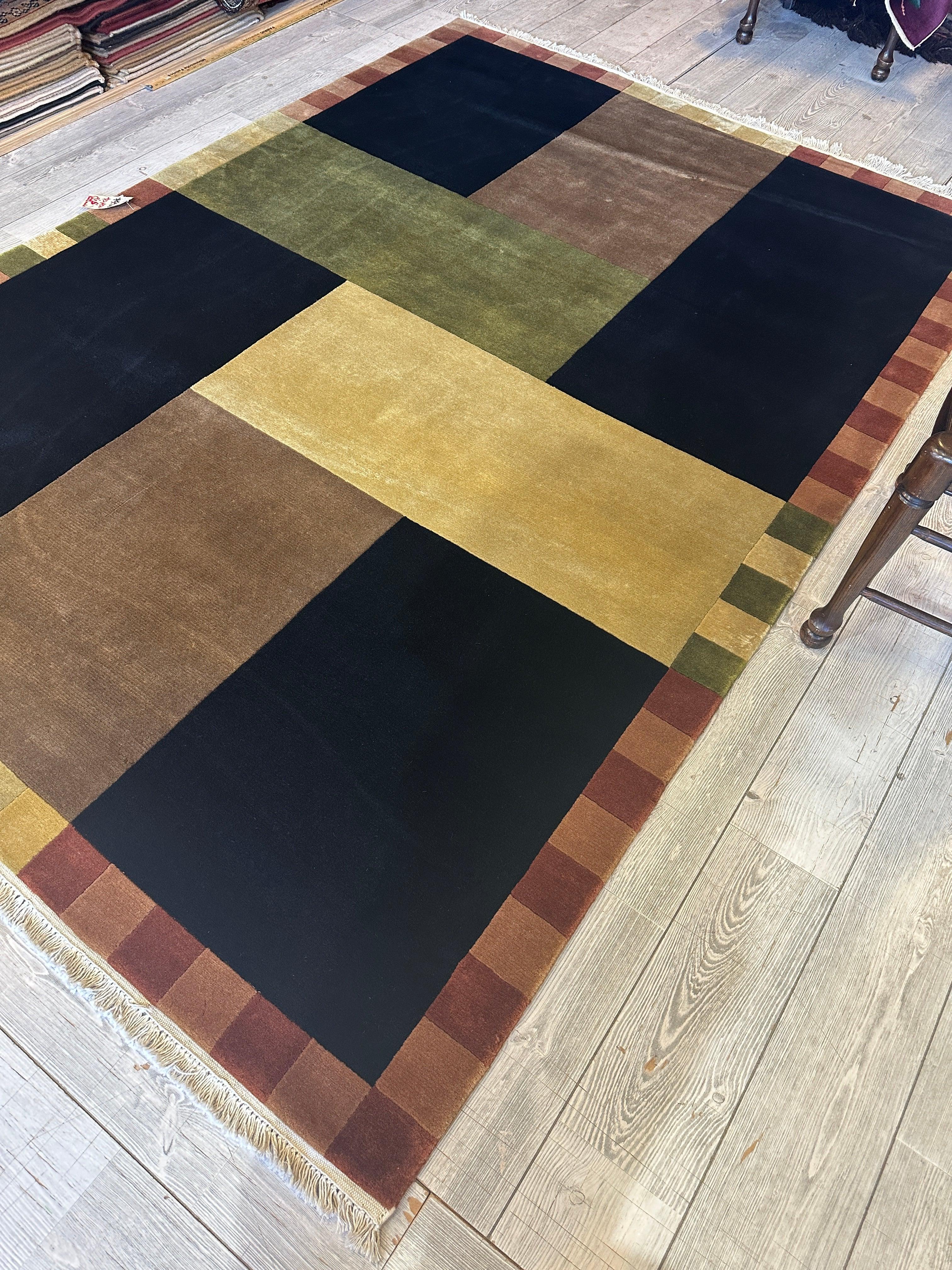 Beautifull Hand Knotted Abstract Area Rug 6’ x 9’