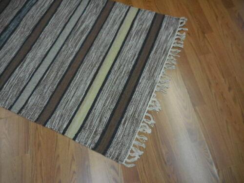 Contemporary Scandinavian hand-woven kilim rug 3x5 Ft