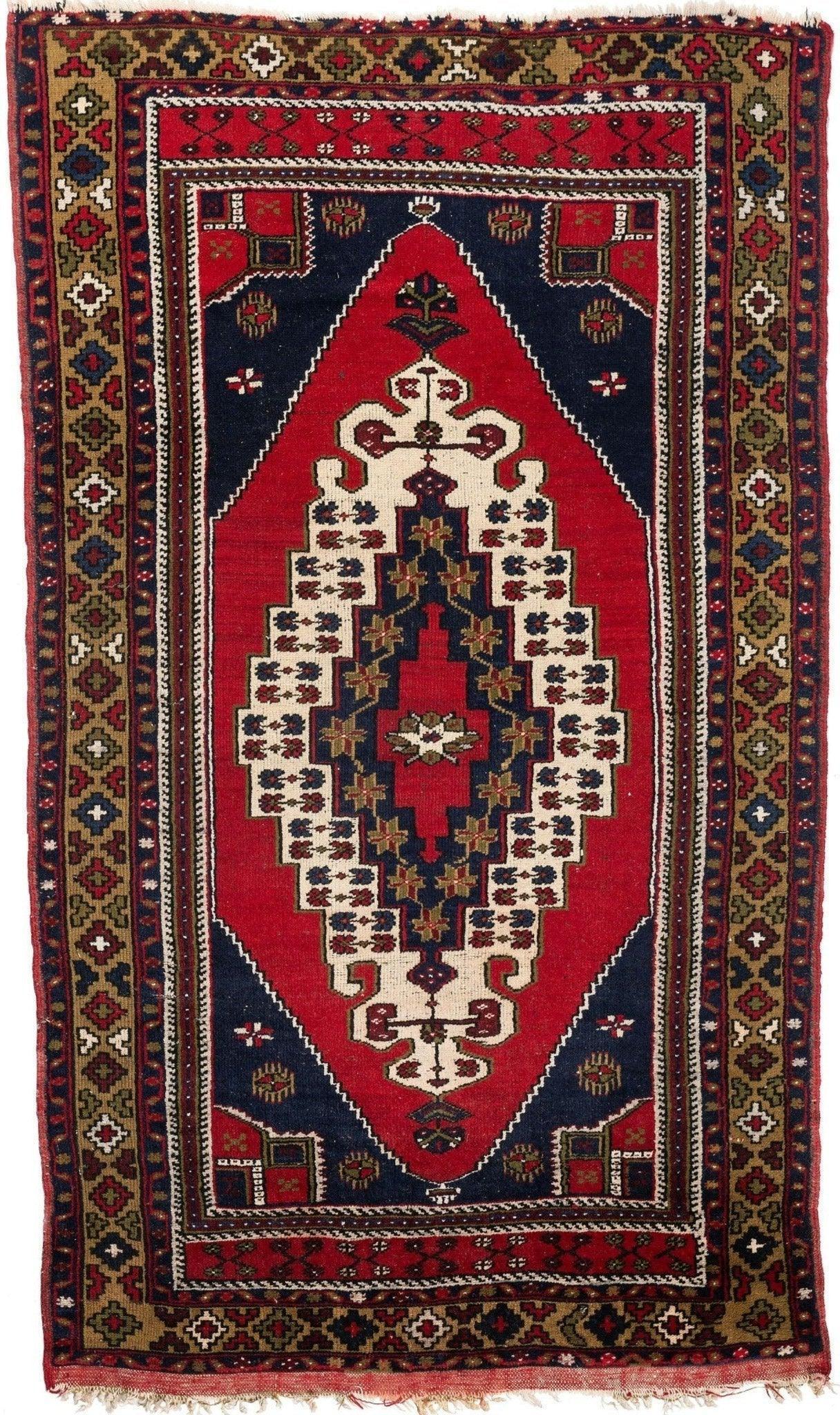 Distressed Vintage Anatolian Taspinar Rug 7'6'' x 4'3''