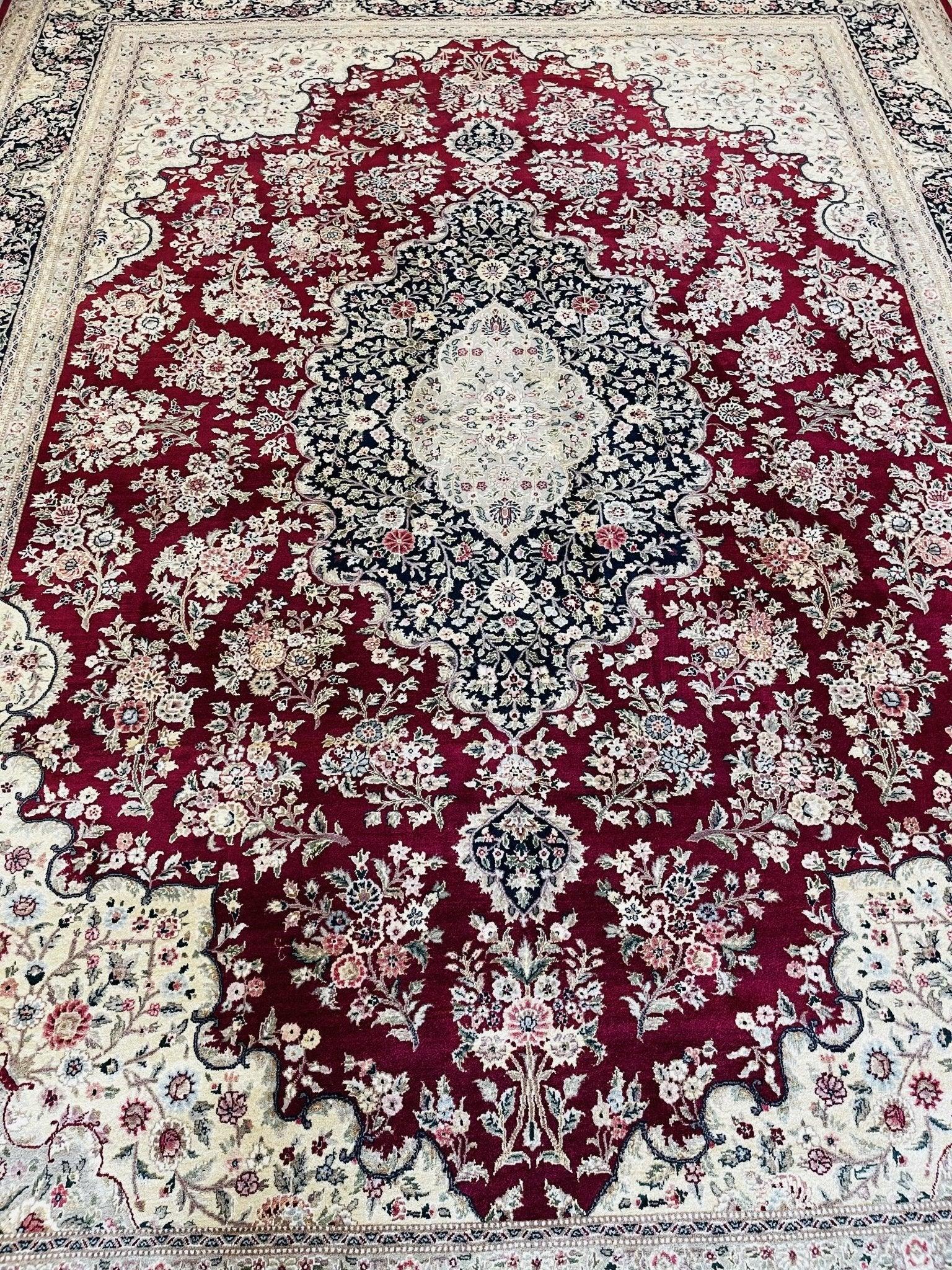 Exquisite Mint Hand Knotted Peshawar Oriental Wool 9x12 area Rug