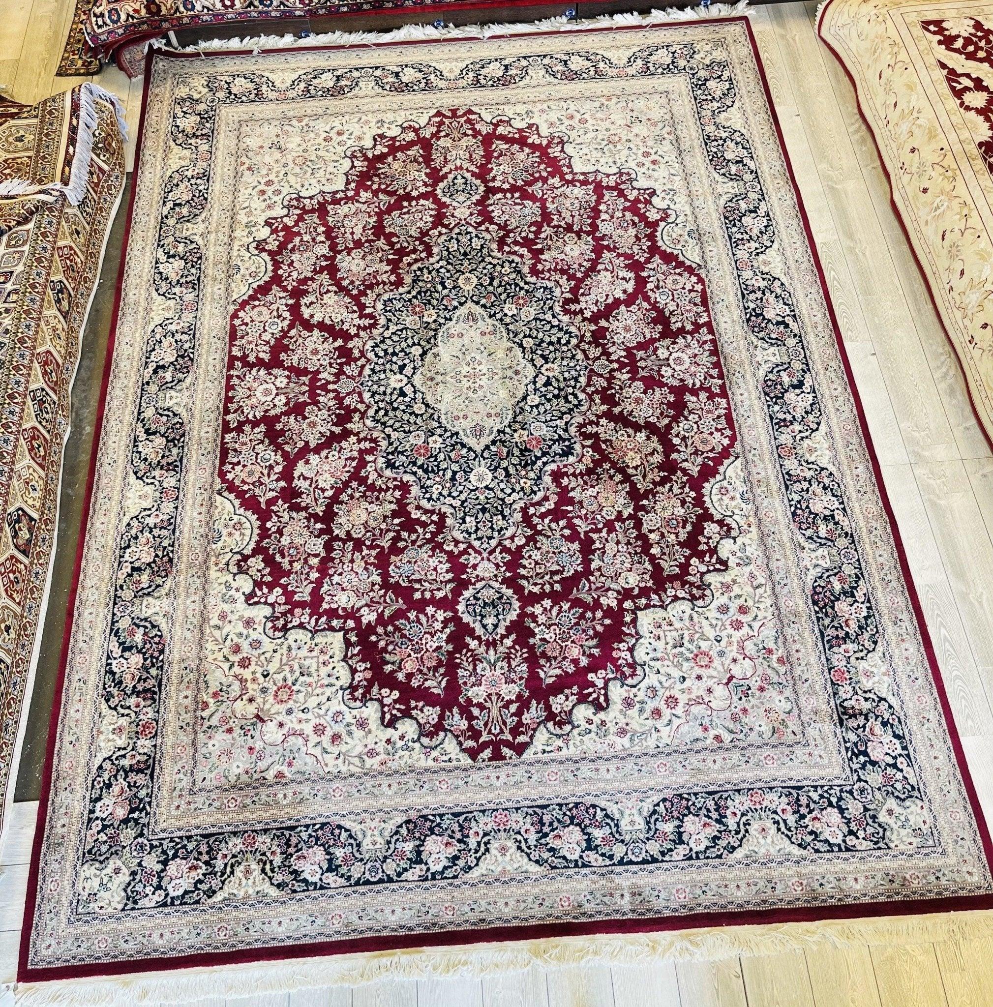 Exquisite Mint Hand Knotted Peshawar Oriental Wool 9x12 area Rug