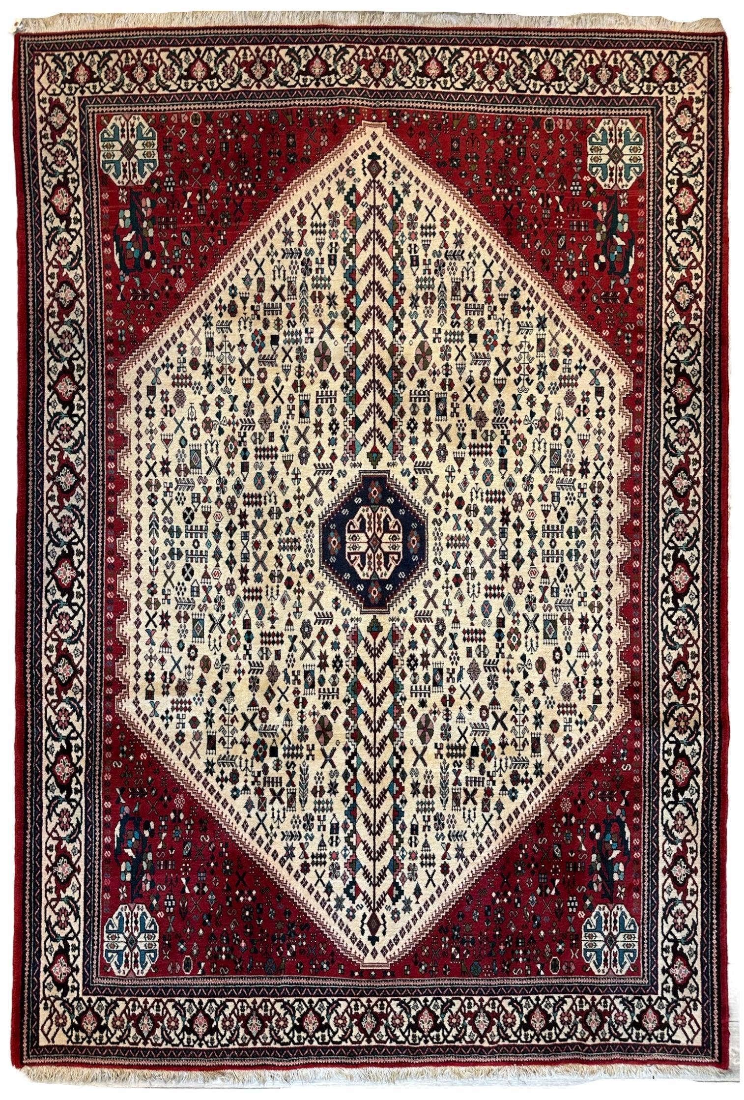 Fine Hand-knotted Persian Abadeh Rug 7’ x 10’