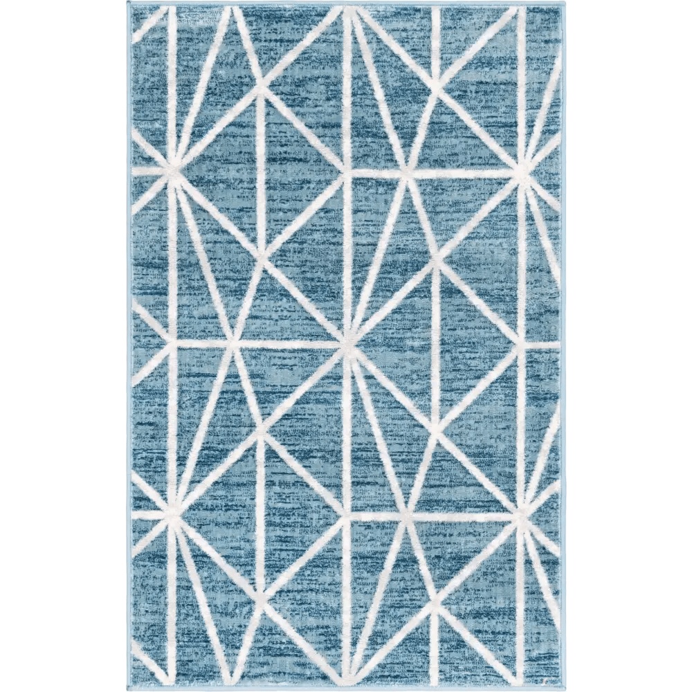 Geometric matrix trellis rug