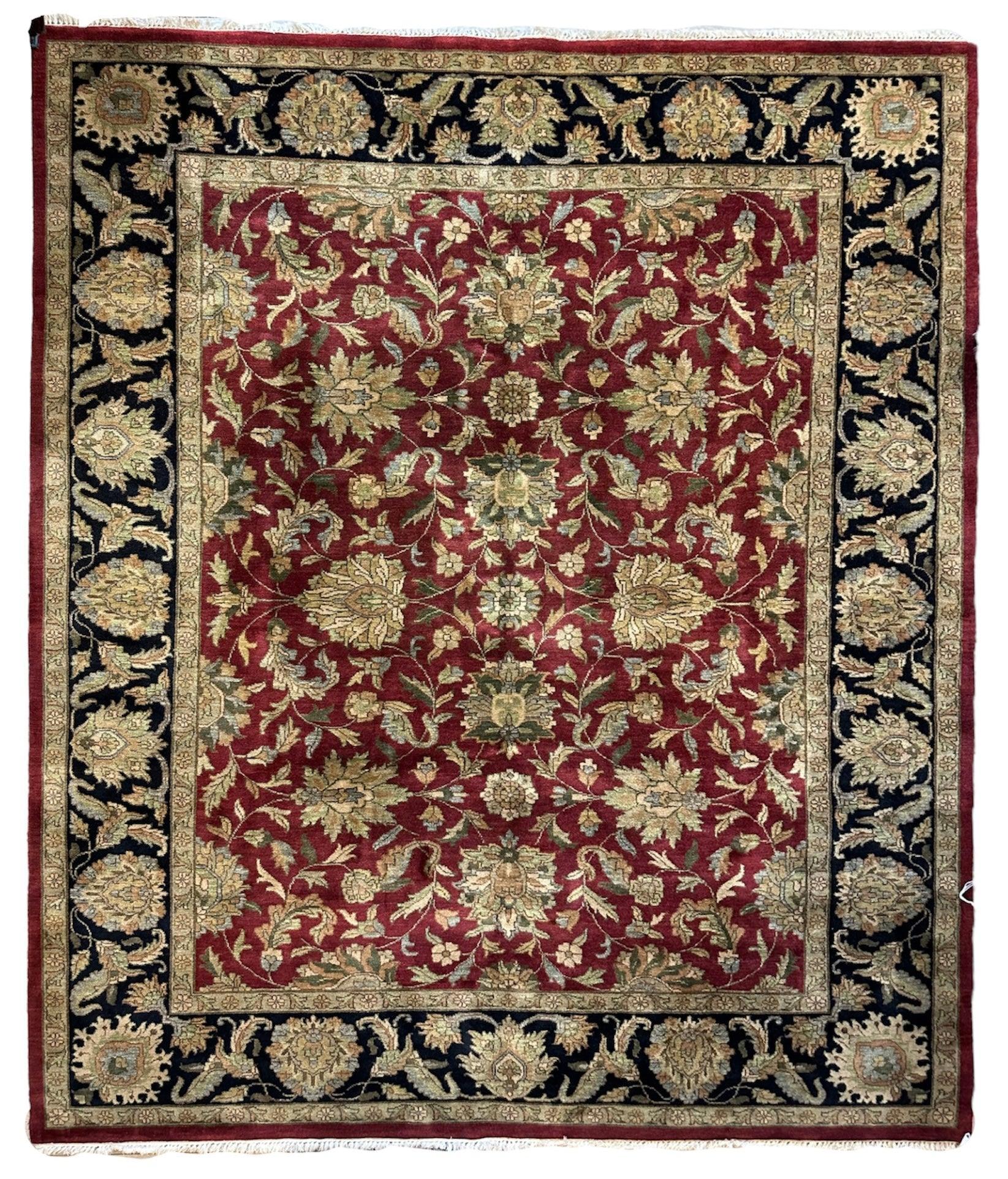 Hand-knotted Floral Area Rug 8’ x 10’
