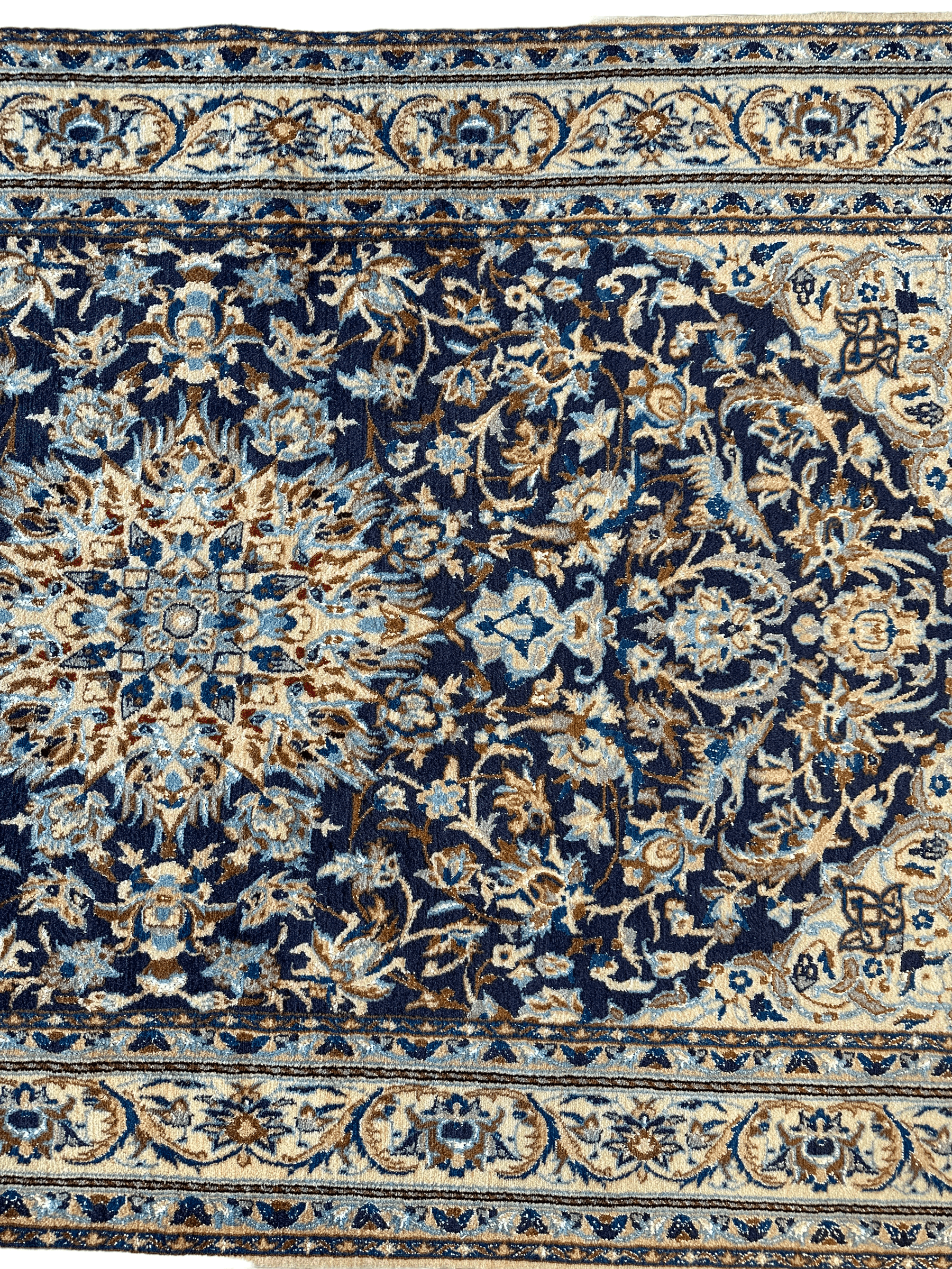 Hand-knotted Persian Nain 9La Wool & Silk Rug 3’10” x 6’7”