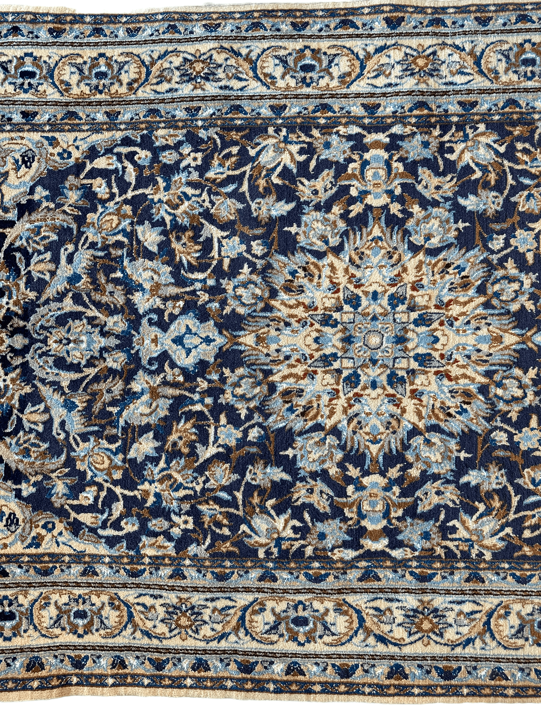 Hand-knotted Persian Nain 9La Wool & Silk Rug 3’10” x 6’7”