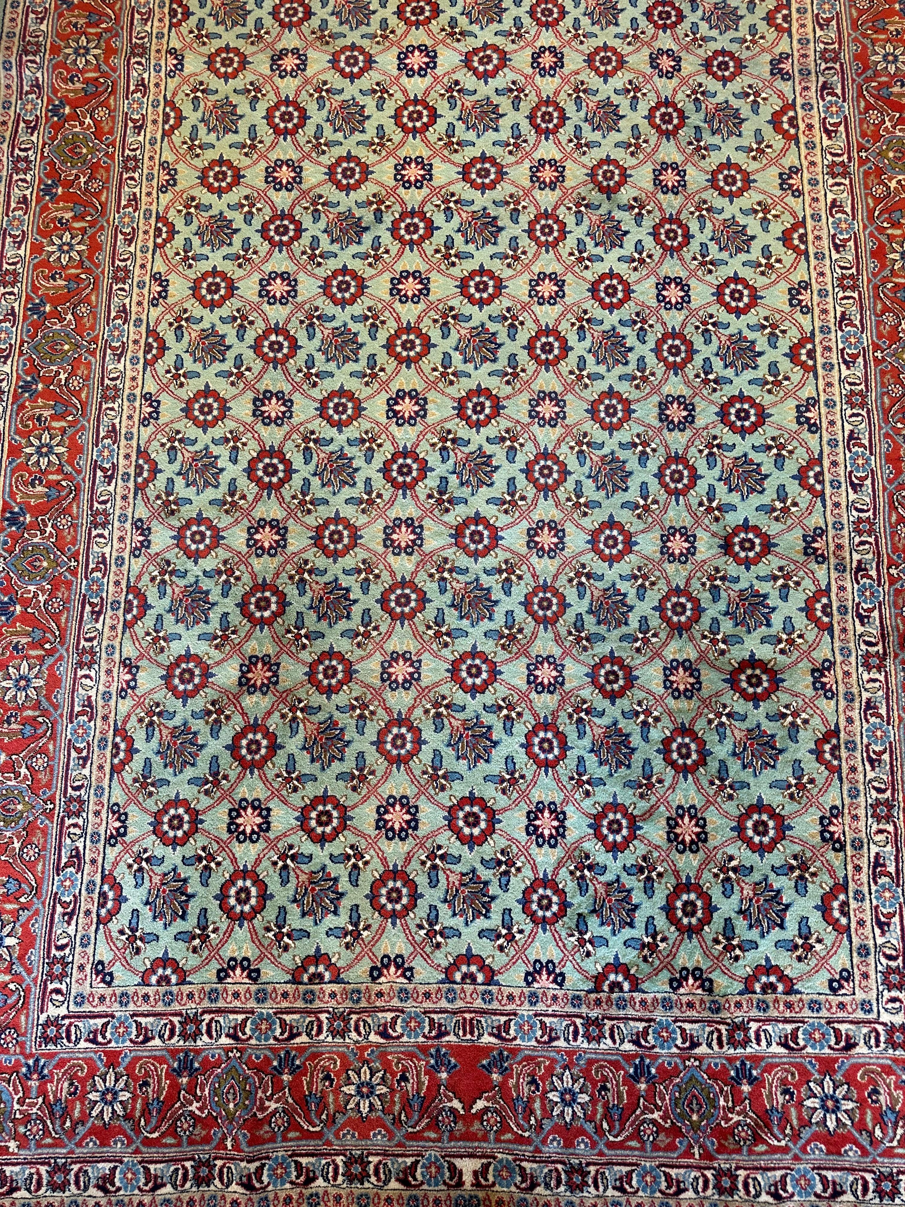Hand-knotted Persian Veramin Wool & Silk Rug 7 x 10 ft