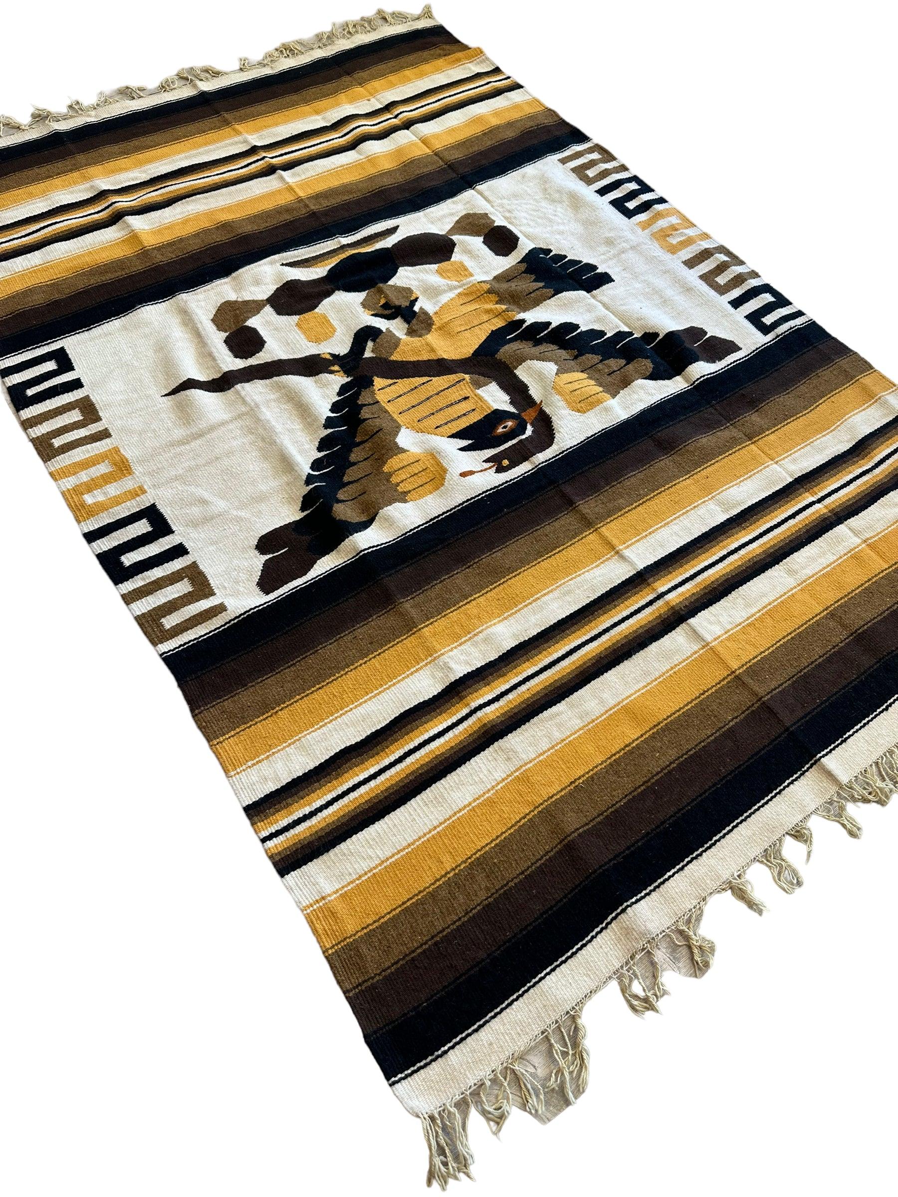 Hand Woven Mexican Kilim Rug 4’4” x 6’6”