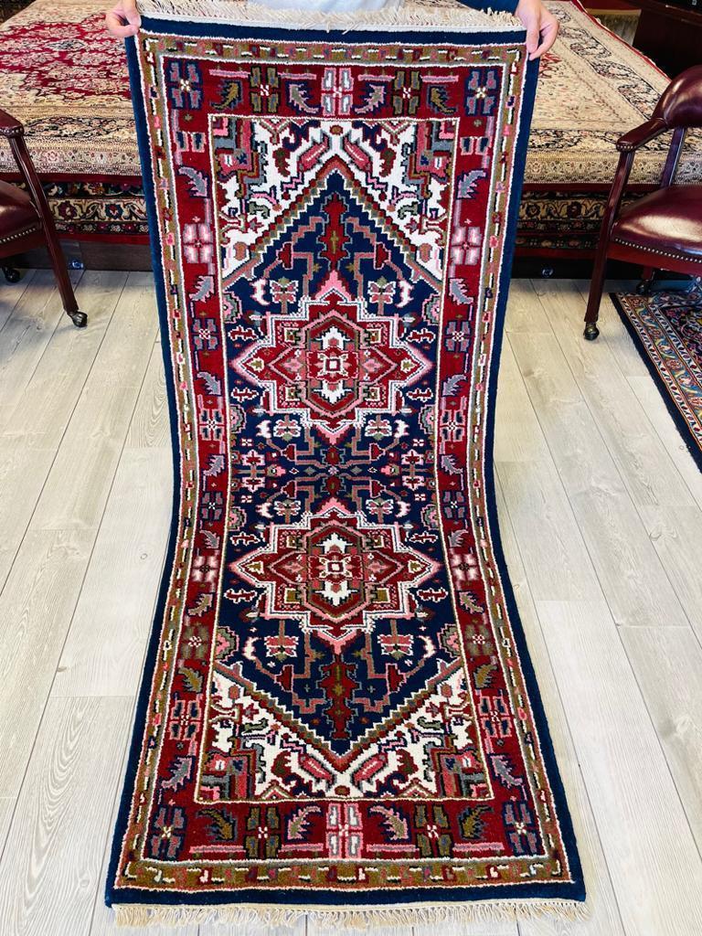Handmade Indo-Heriz runner rug 2'8''x6'9''