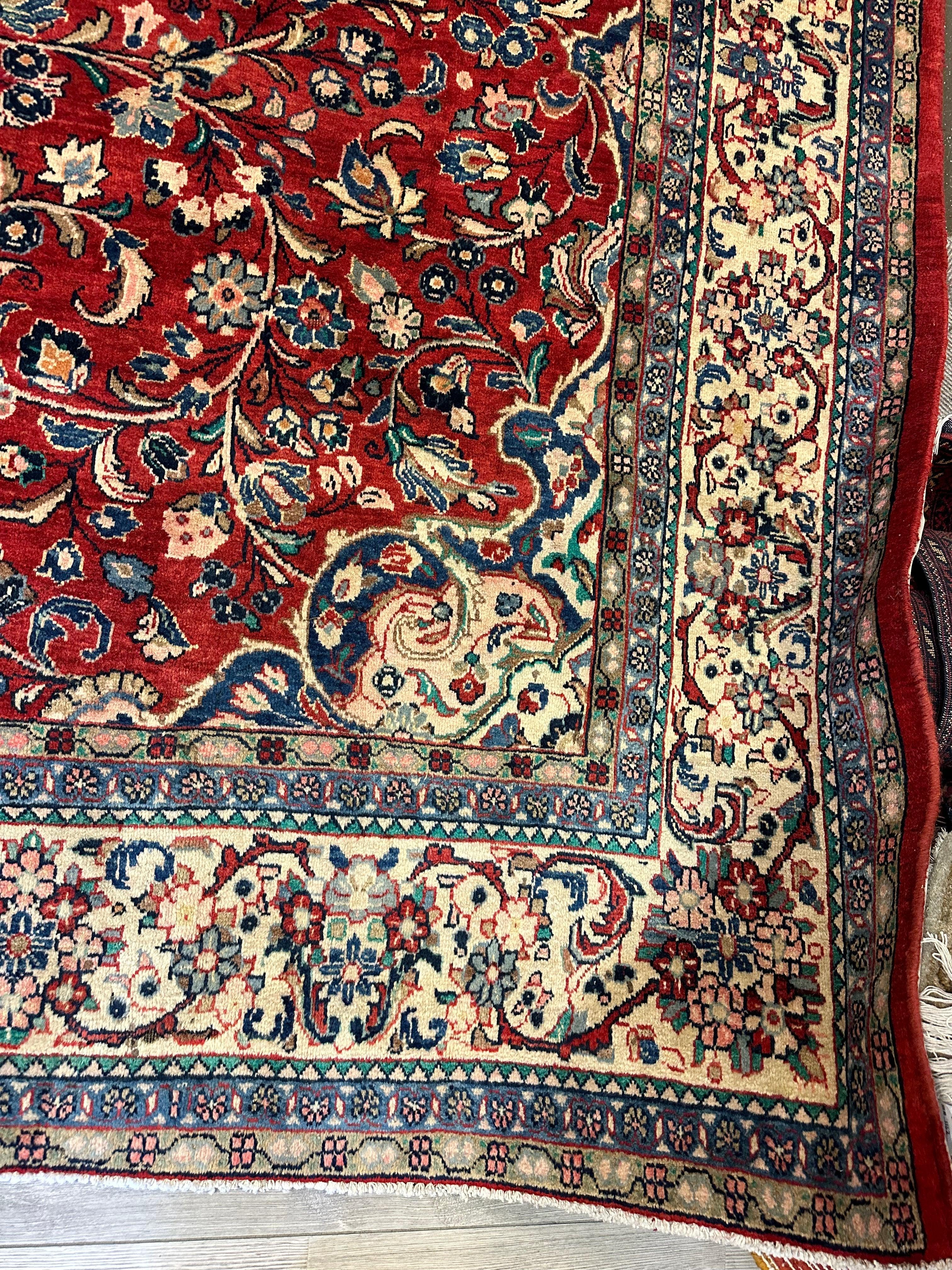 Handmade One-of-a-Kind Persian Mahal Rug - 10'4” x 14'