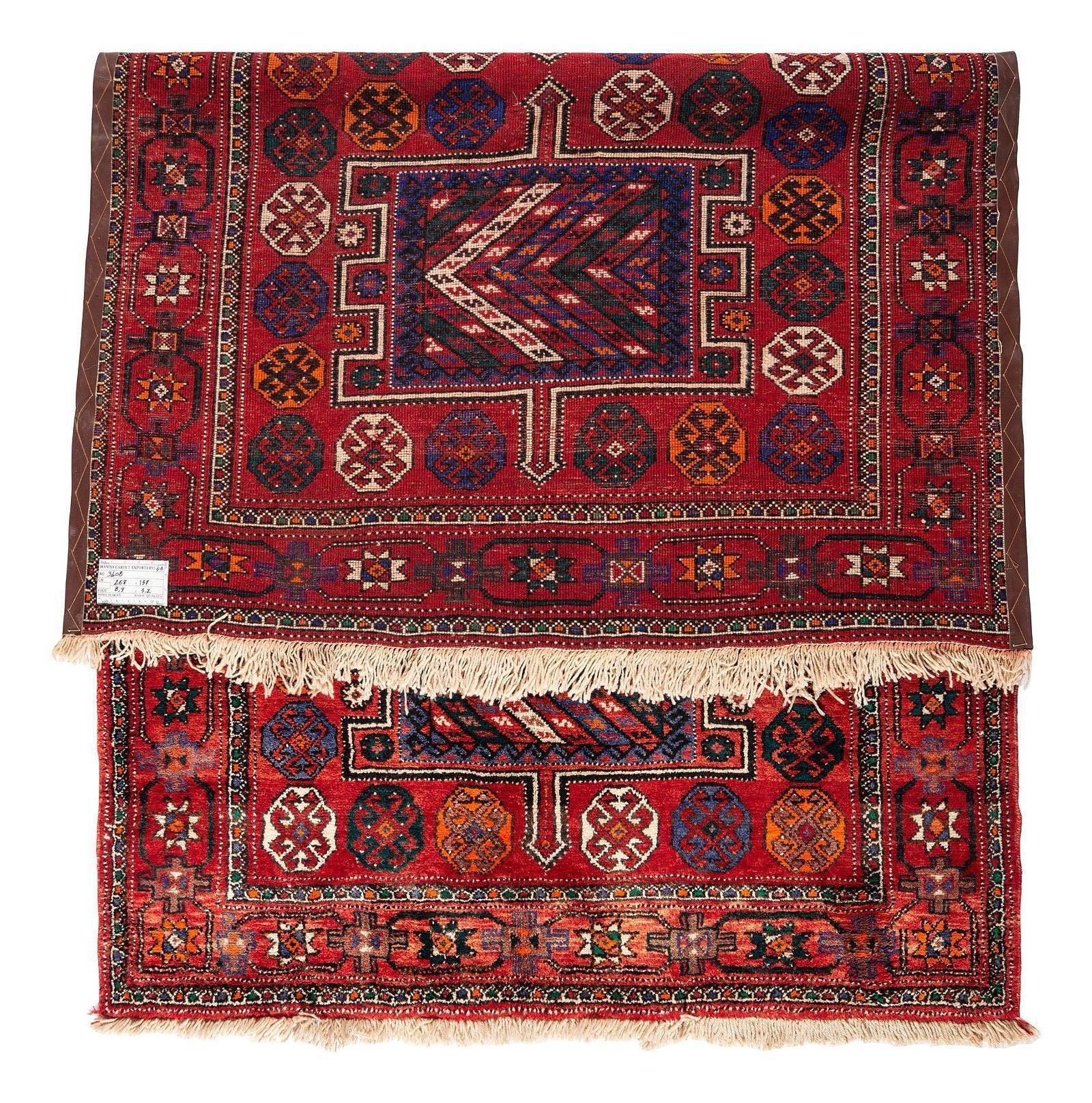 Handmade Vintage Kurdish Quchan Rug 8'8'' x 5'4''