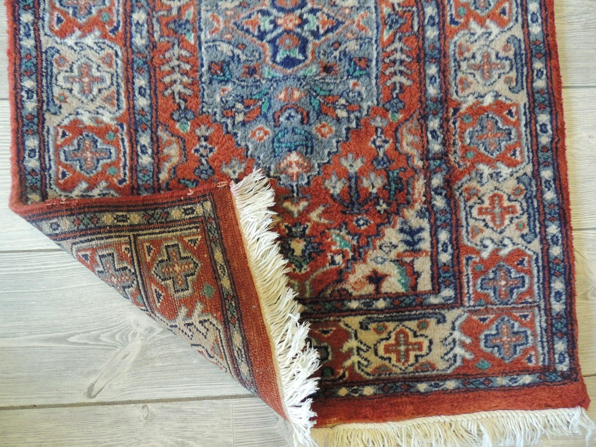 Handmade Vintage Small Pak-Hamadan Rug 2x3 ft