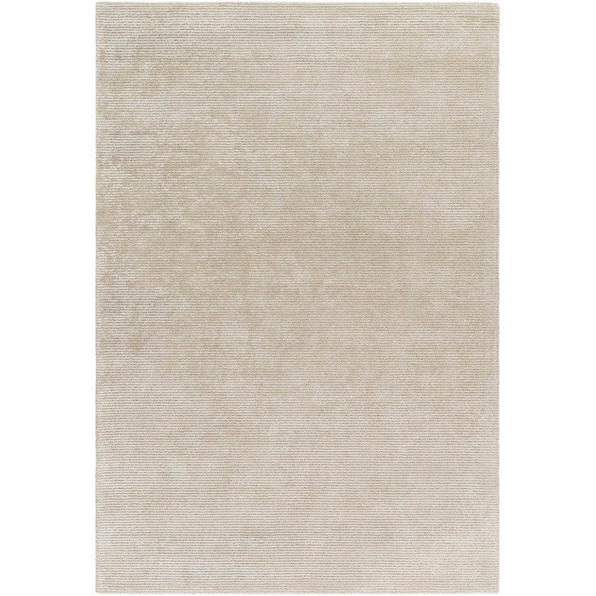 Jett Solid and Border Light Brown Area Rug
