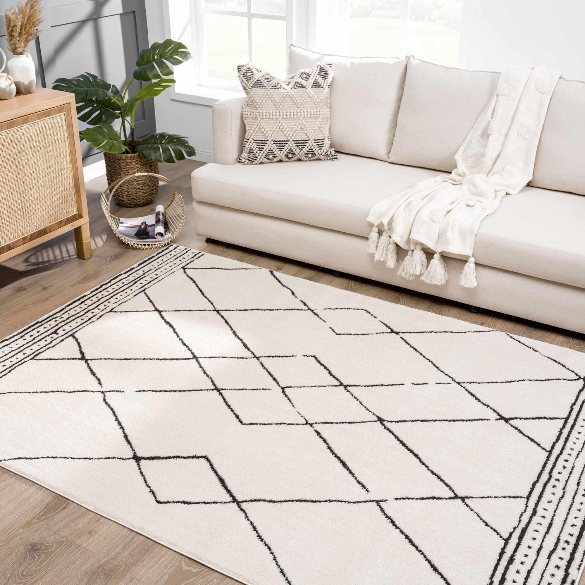 Keone Black & White Area Rug