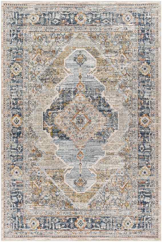 Mandee Traditional Navy/Pale Blue Area Rug