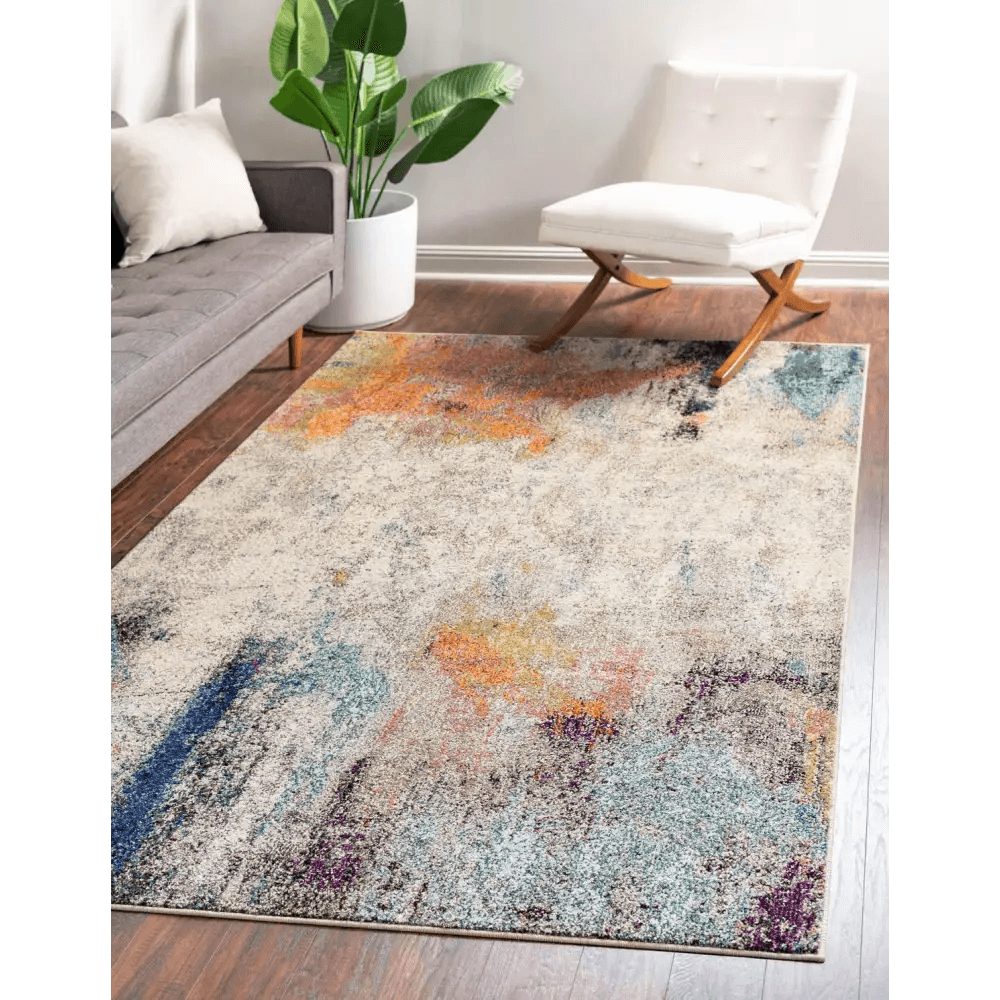 Modern designed tybee chromatic rug
