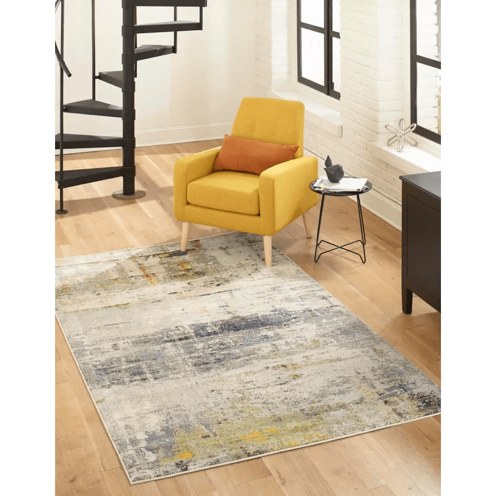 Modern designed urban chromatic rug