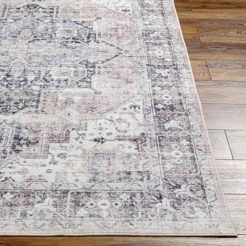 New Cambria Traditional Ivory Washable Area Rug