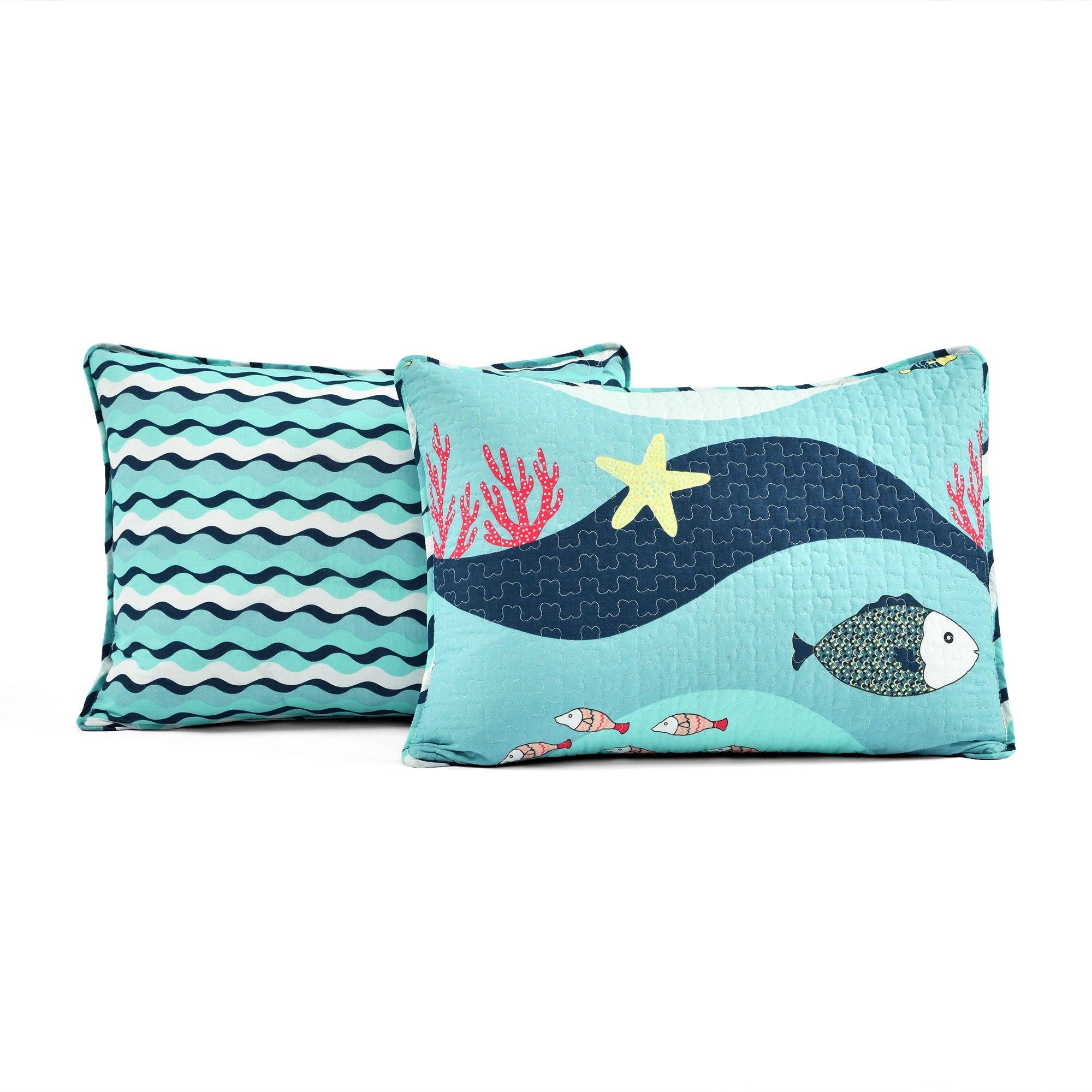 Sea Life 2 Piece Quilt Set Twin Size