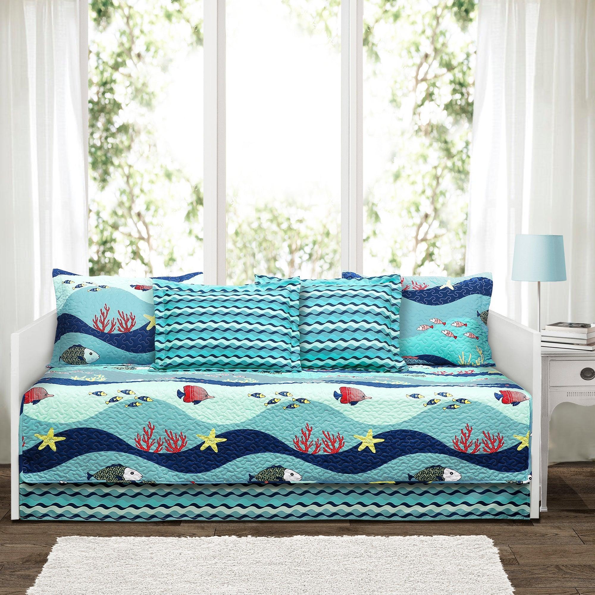 Sea Life 6 Piece Daybed Cover Set