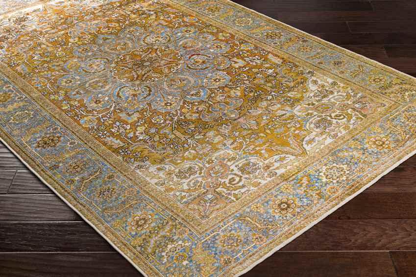 St Francisville Traditional Camel Washable Area Rug