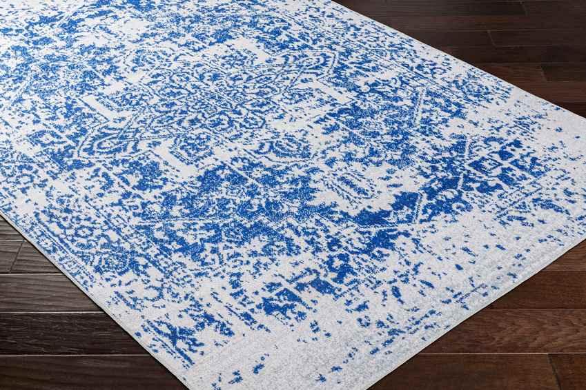 Straughn Traditional Blue Washable Area Rug