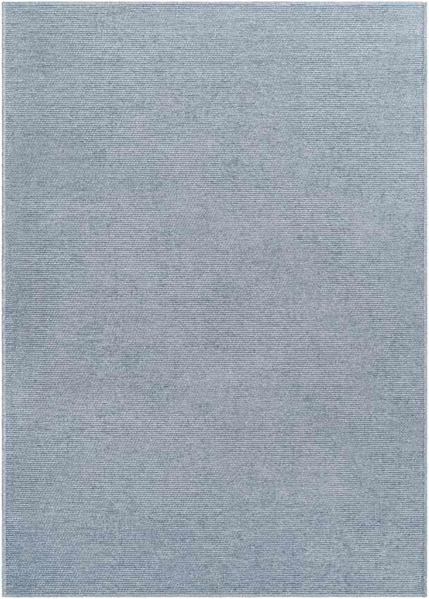 Tobey Solid and Border Light Gray Washable Area Rug
