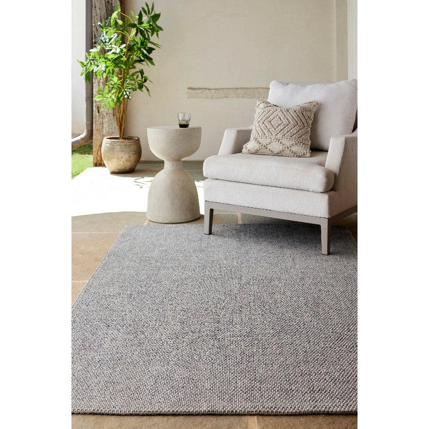 Travious Solid and Border Ash Area Rug