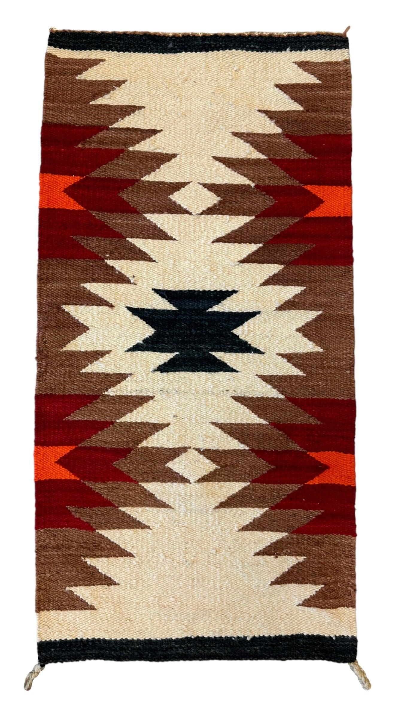 Vintage Native American Navajo Rug 19” x 38”