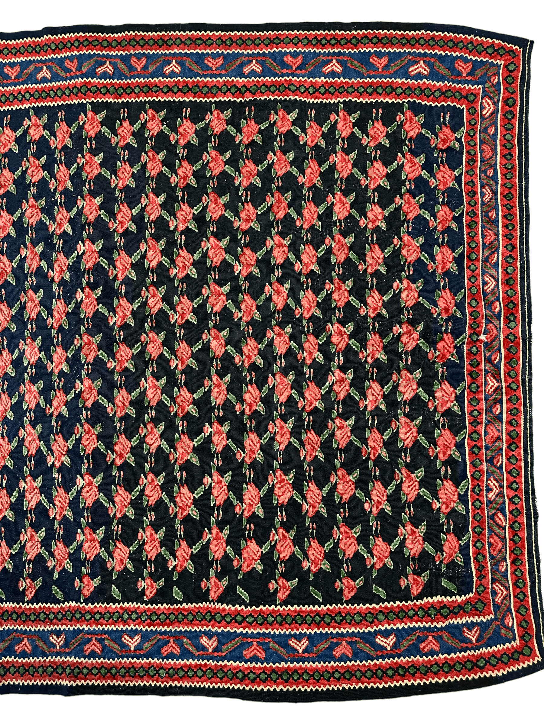 Vintage Persian Senneh Kilim 4’4” x 7’