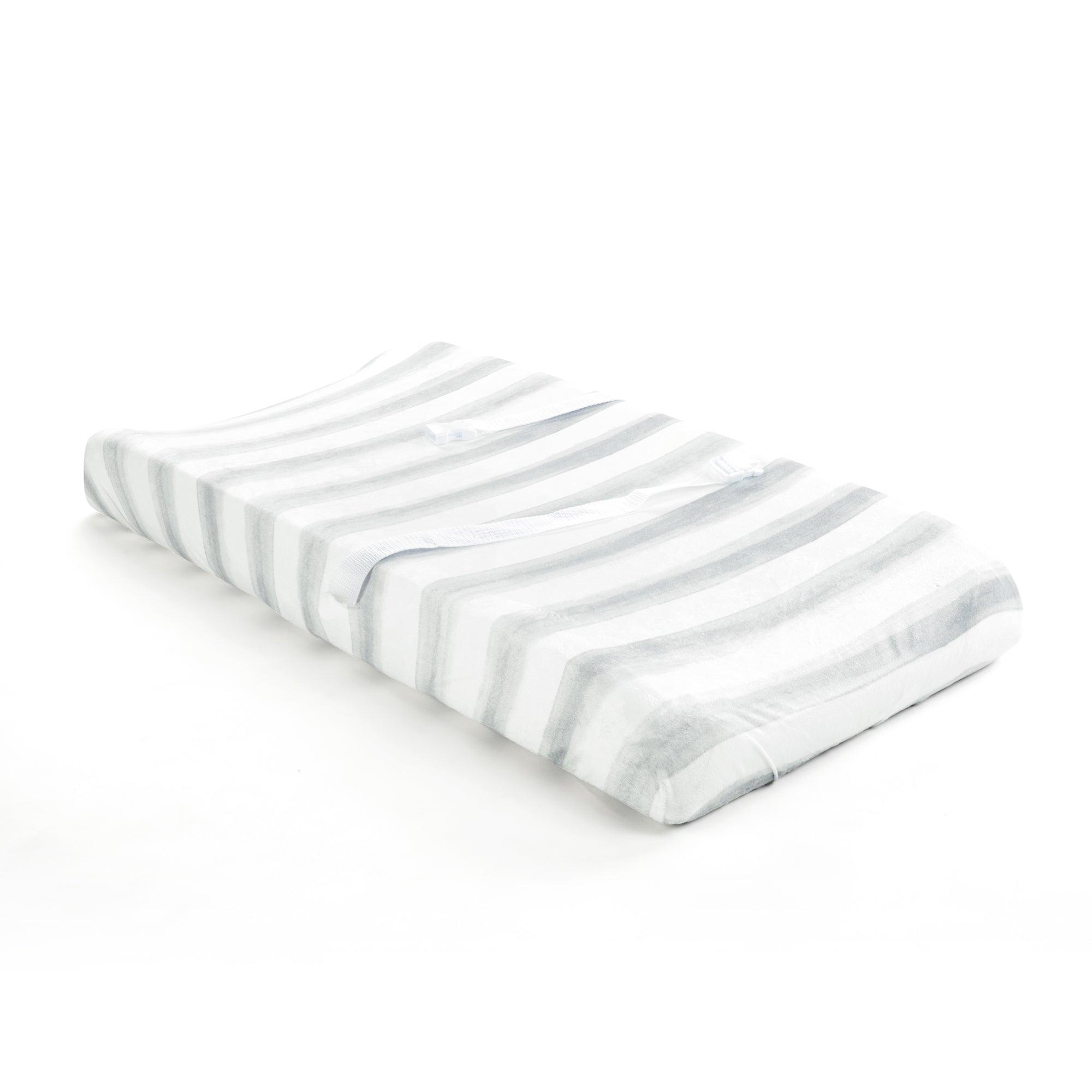 Watercolor Stripe Soft & Plush Changing Pad Cover